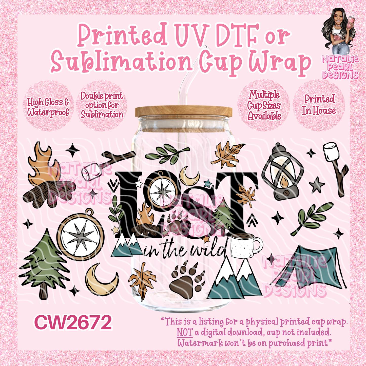 CW2672 UV DTF/SUB Cup Wraps