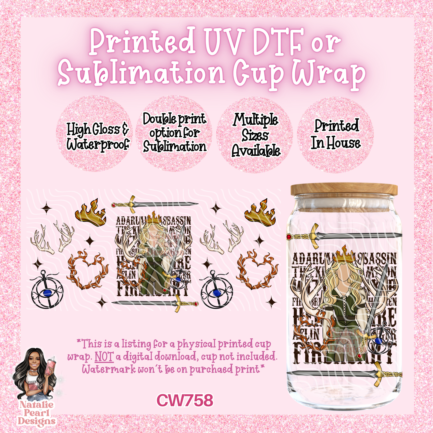 CW758 UV DTF/SUB Cup Wrap