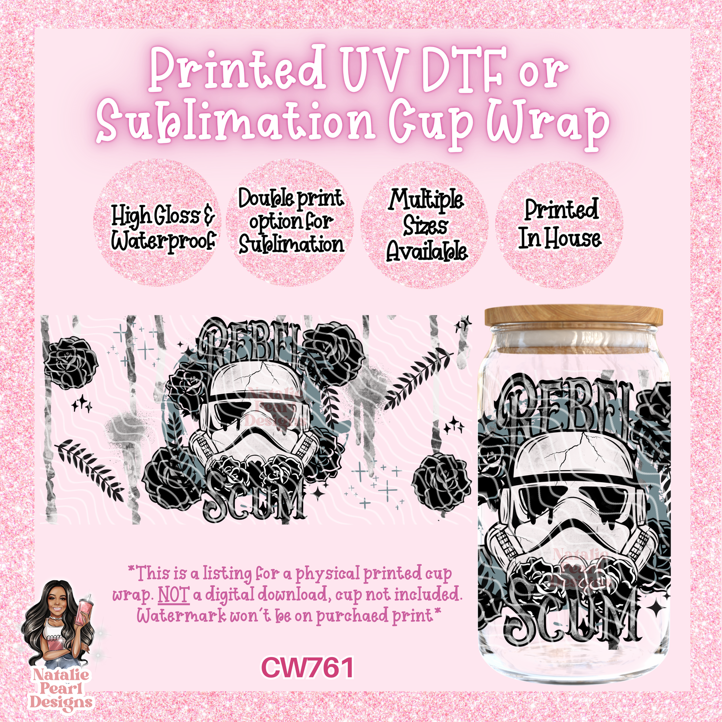 CW761 UV DTF/SUB Cup Wrap