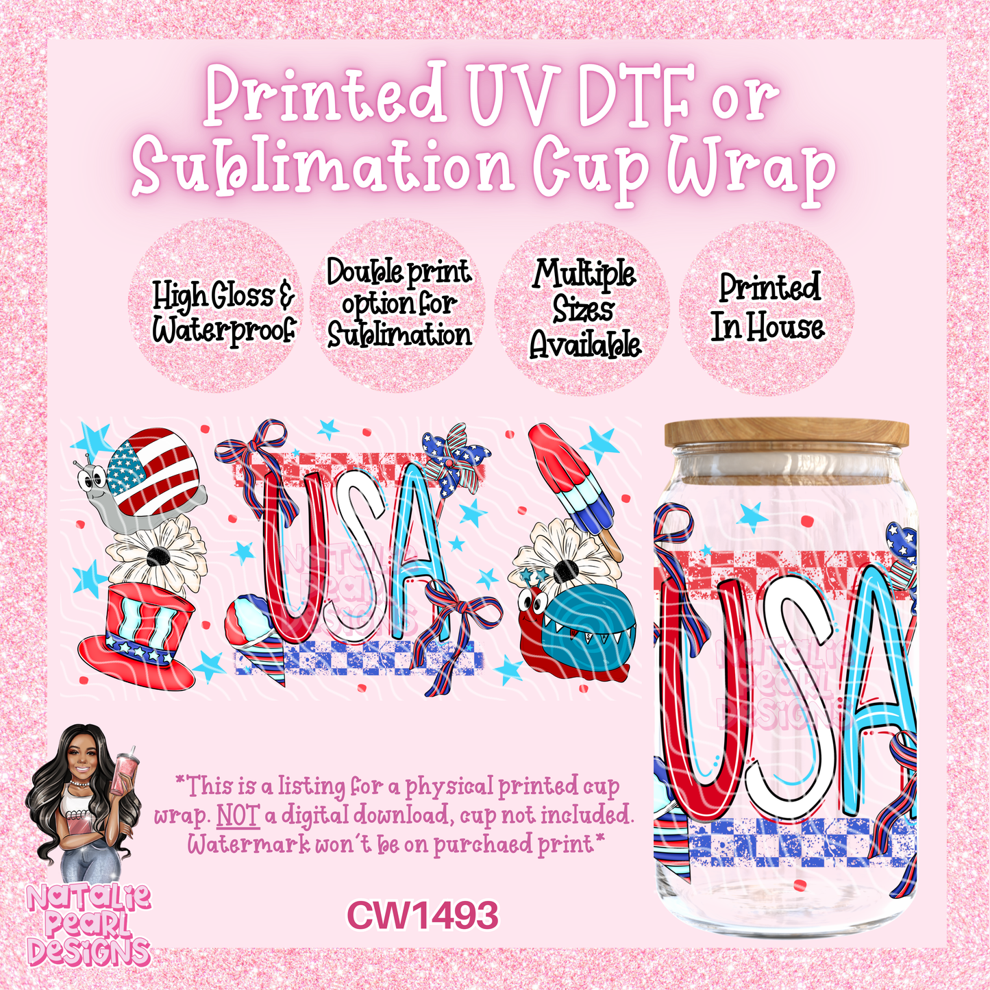 CW1493 UV DTF/SUB Cup Wrap