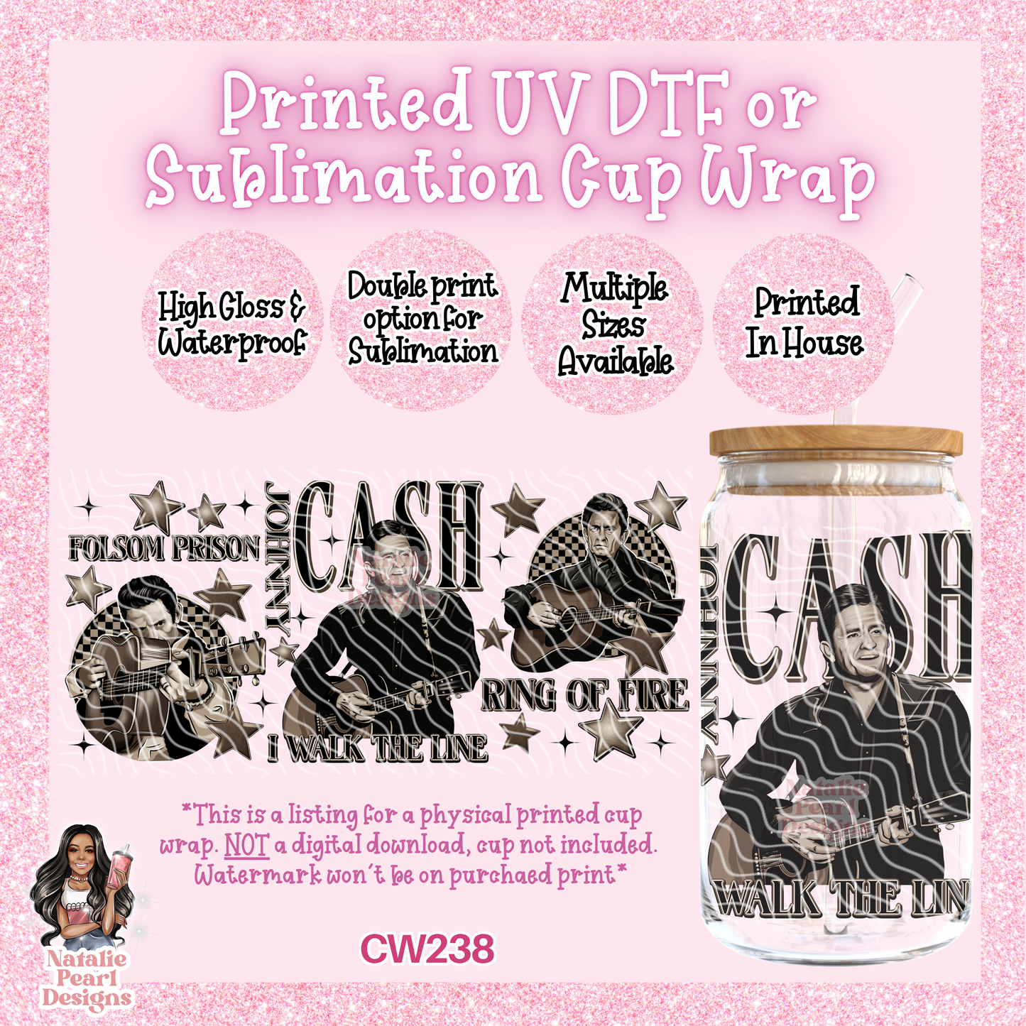 CW238 UV DTF/SUB Cup Wrap