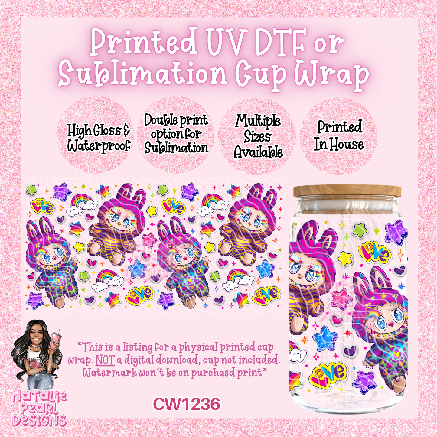 CW1236 UV DTF/SUB Cup Wrap