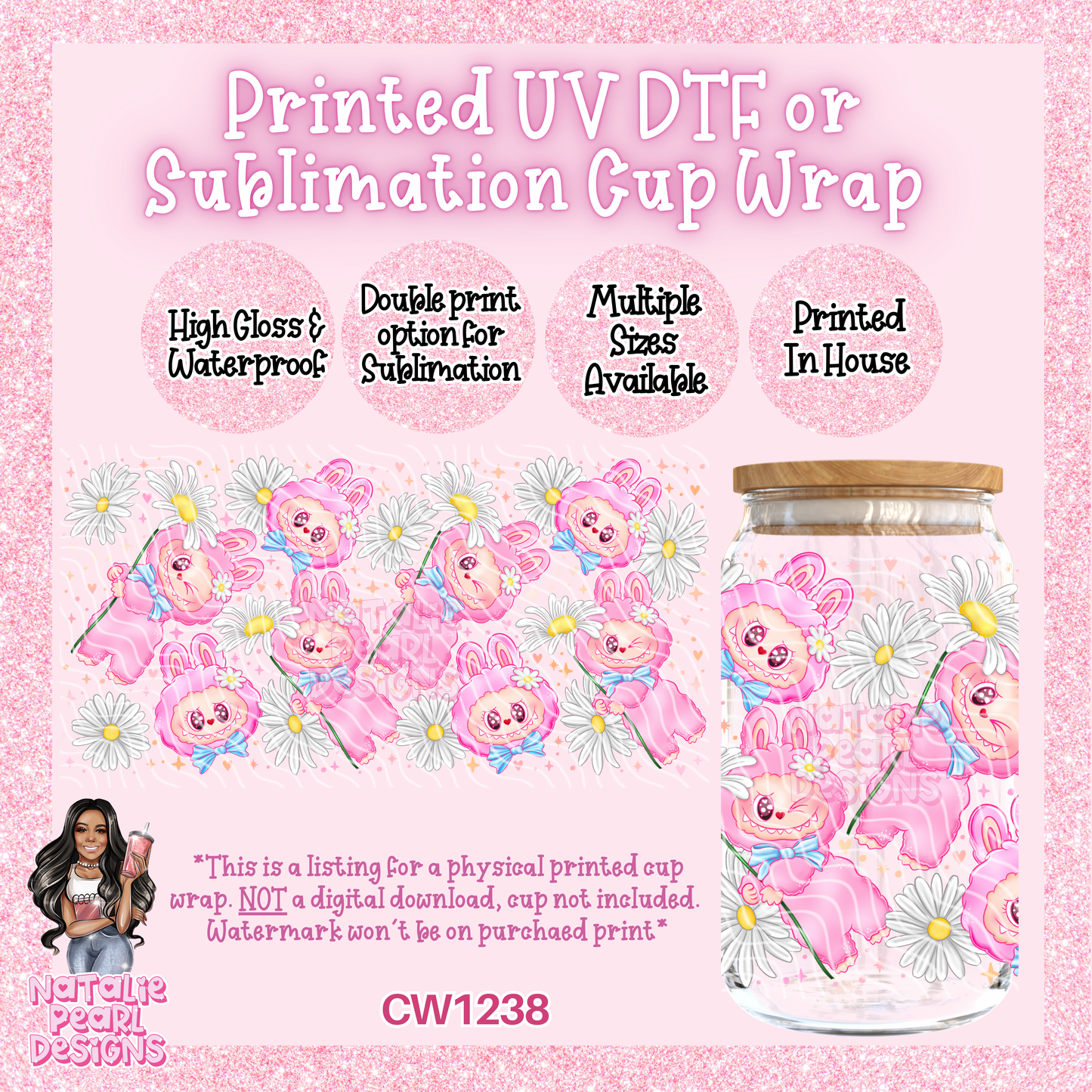 CW1238 UV DTF/SUB Cup Wrap