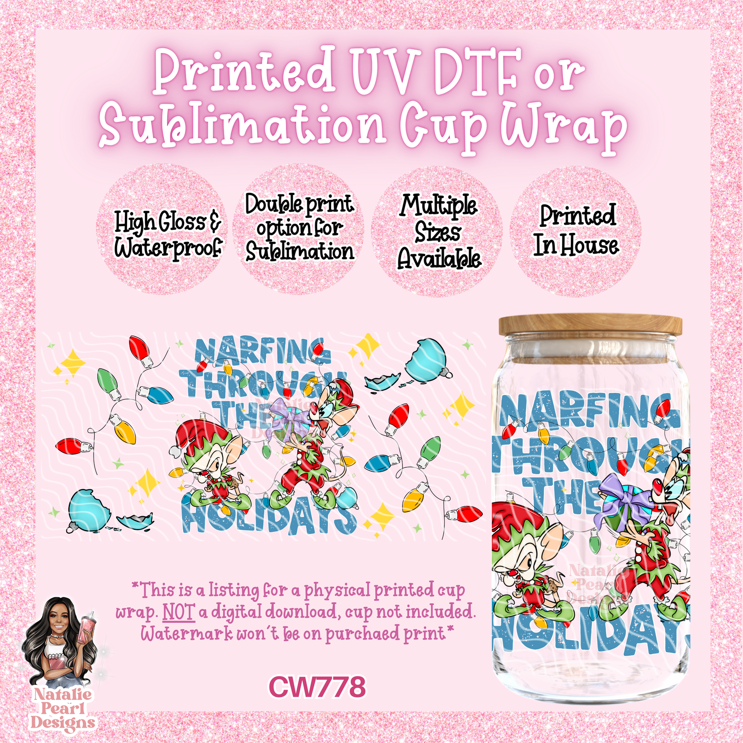 CW778 UV DTF/SUB Cup Wrap