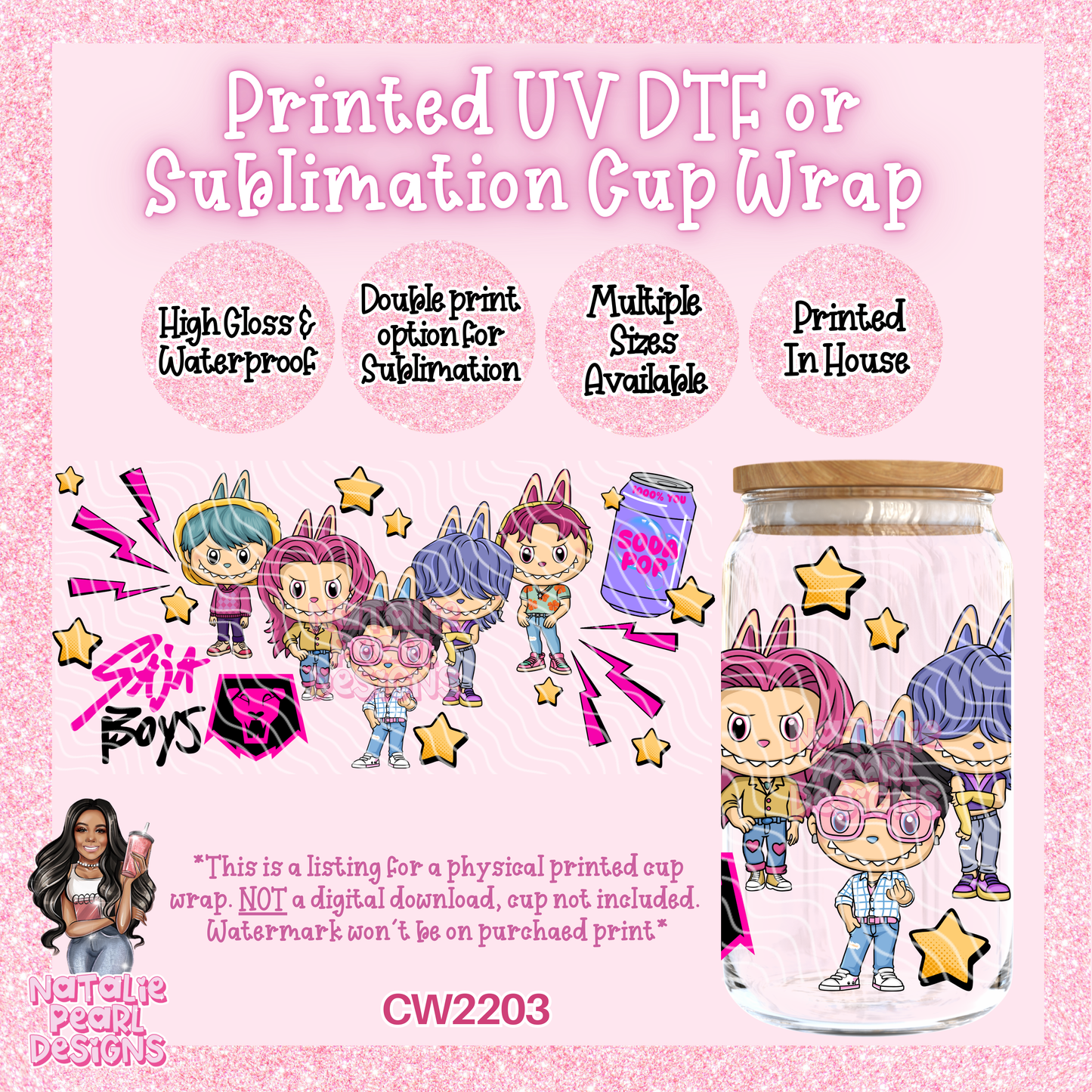 CW2203 UV DTF/SUB Cup Wraps