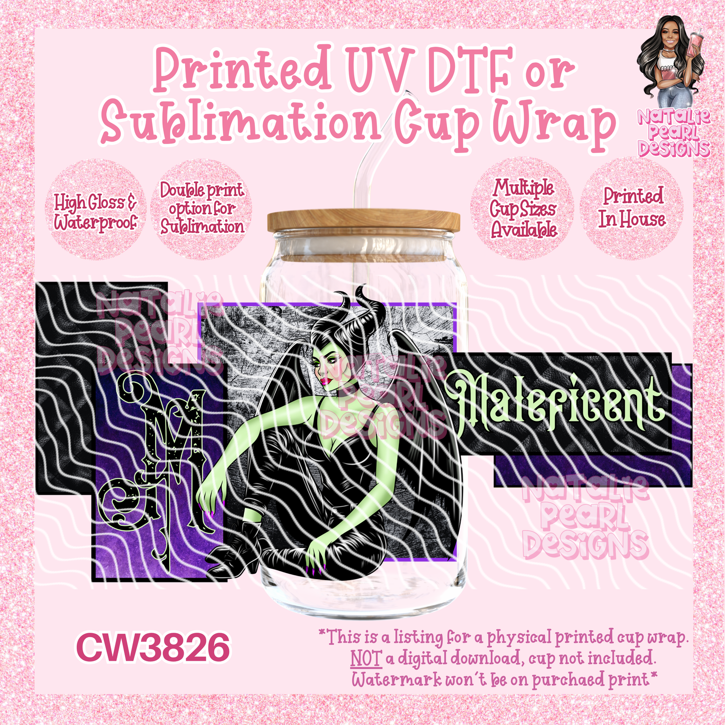 CW3826 UV DTF/SUB Cup Wraps