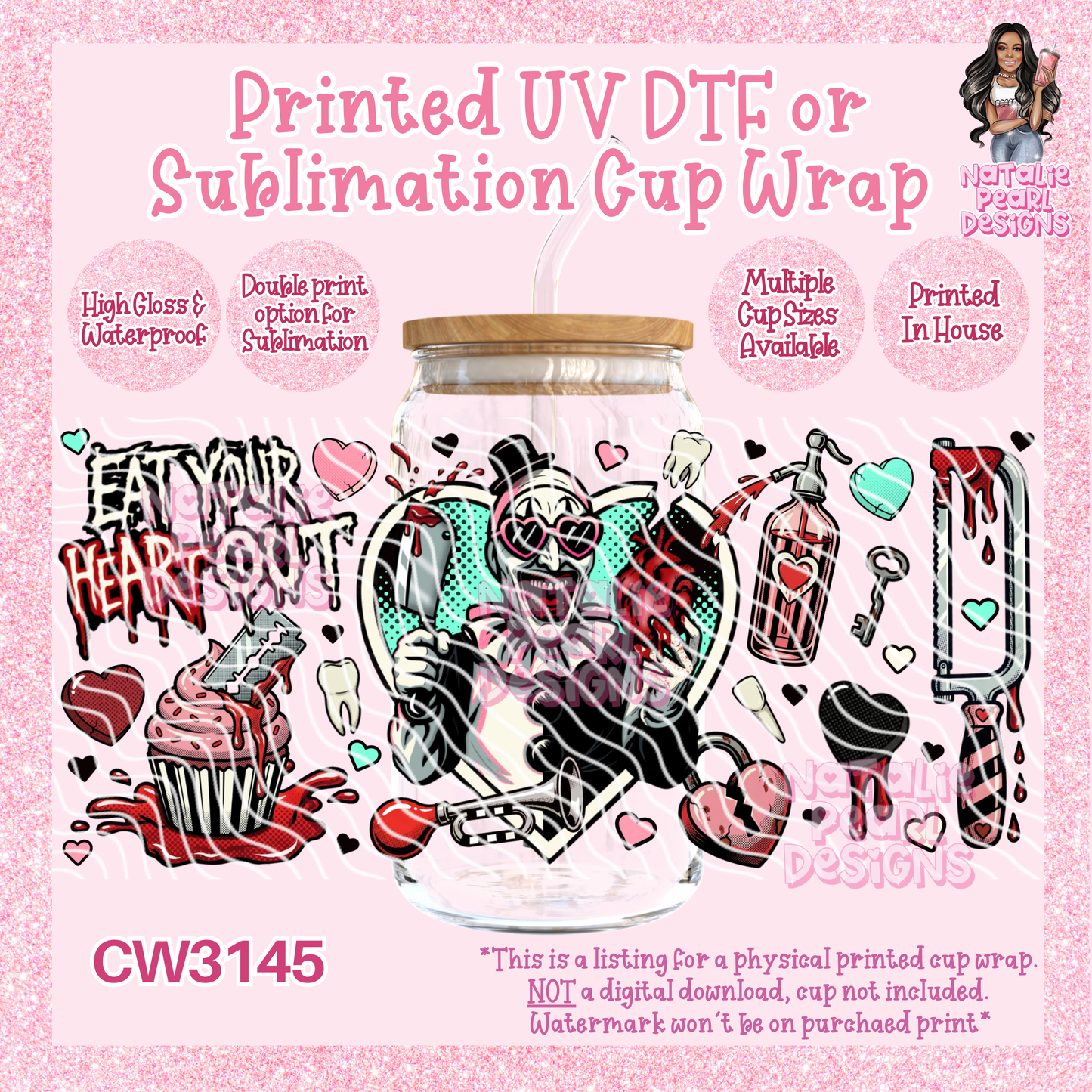 CW3145 UV DTF/SUB Cup Wraps
