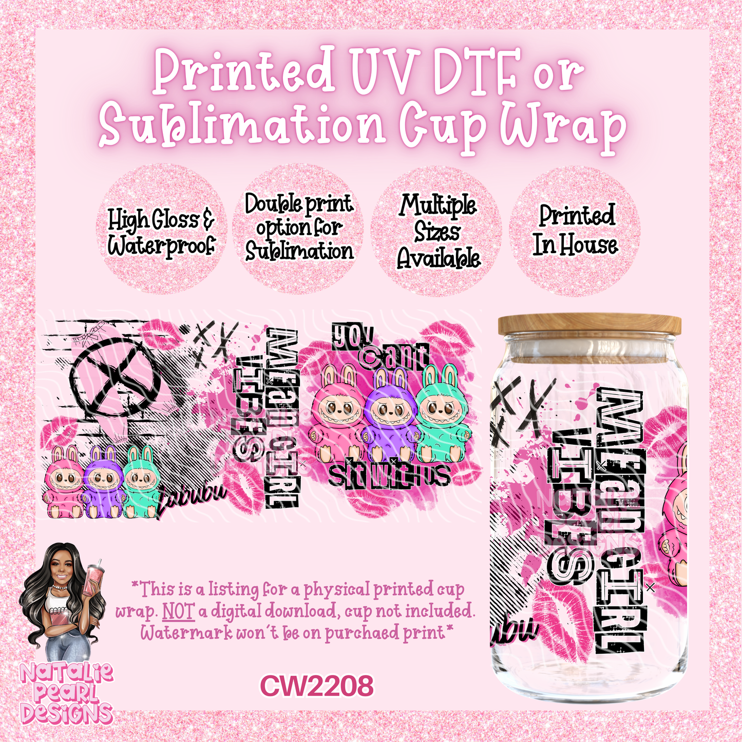 CW2208 UV DTF/SUB Cup Wraps
