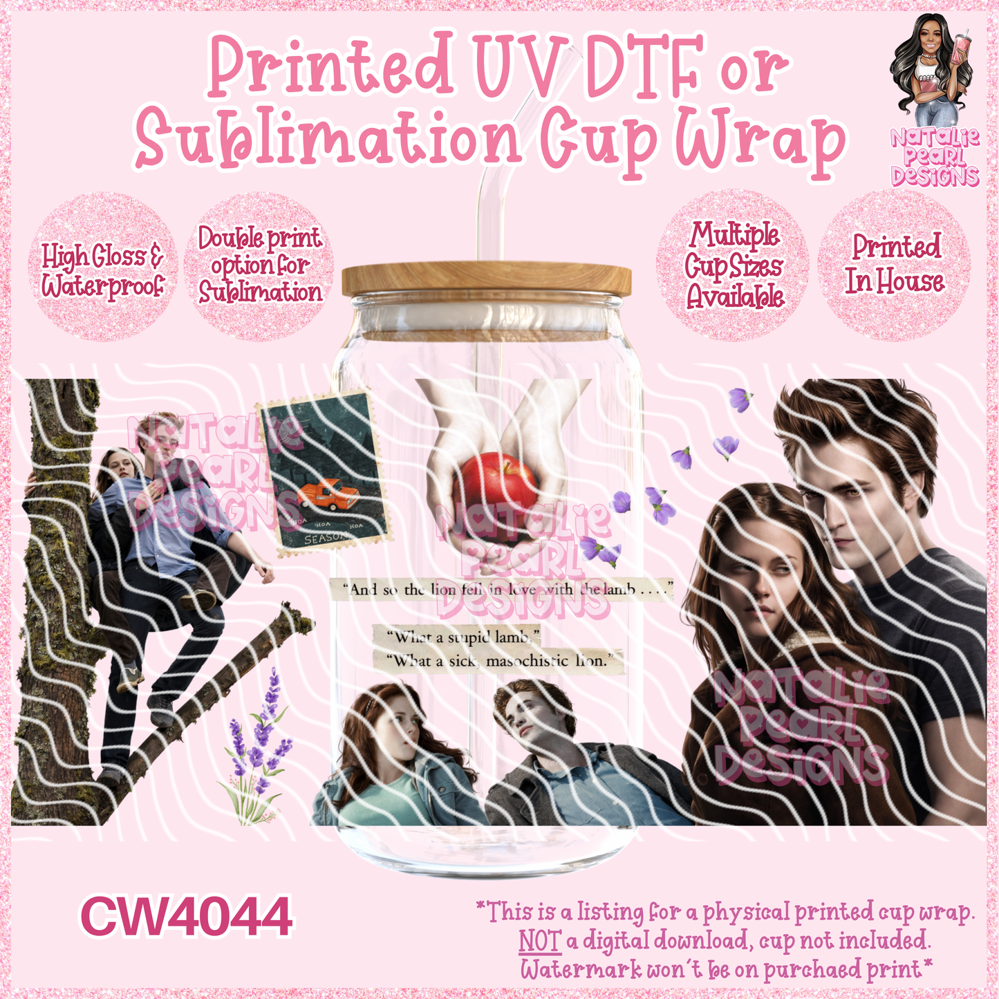 CW4044 UV DTF/SUB Cup Wraps