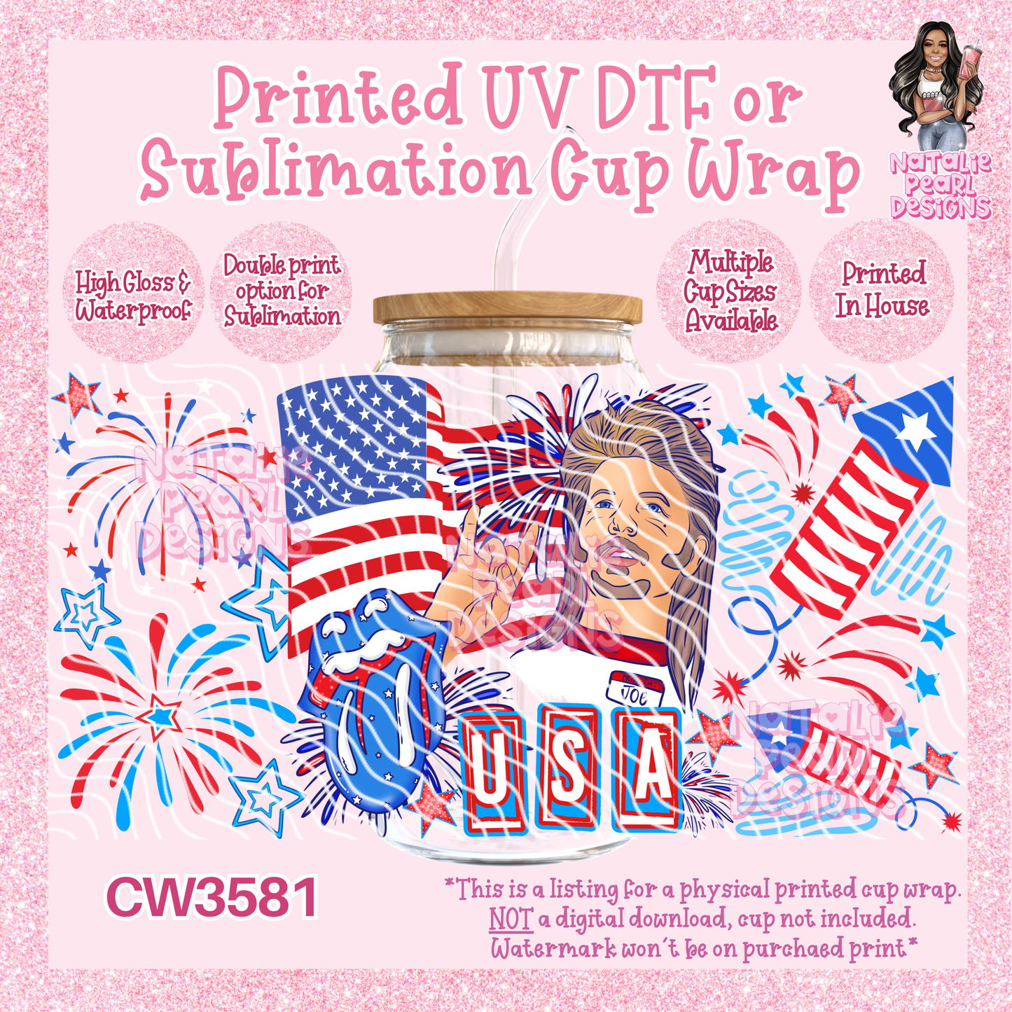 CW3581 UV DTF/SUB Cup Wraps