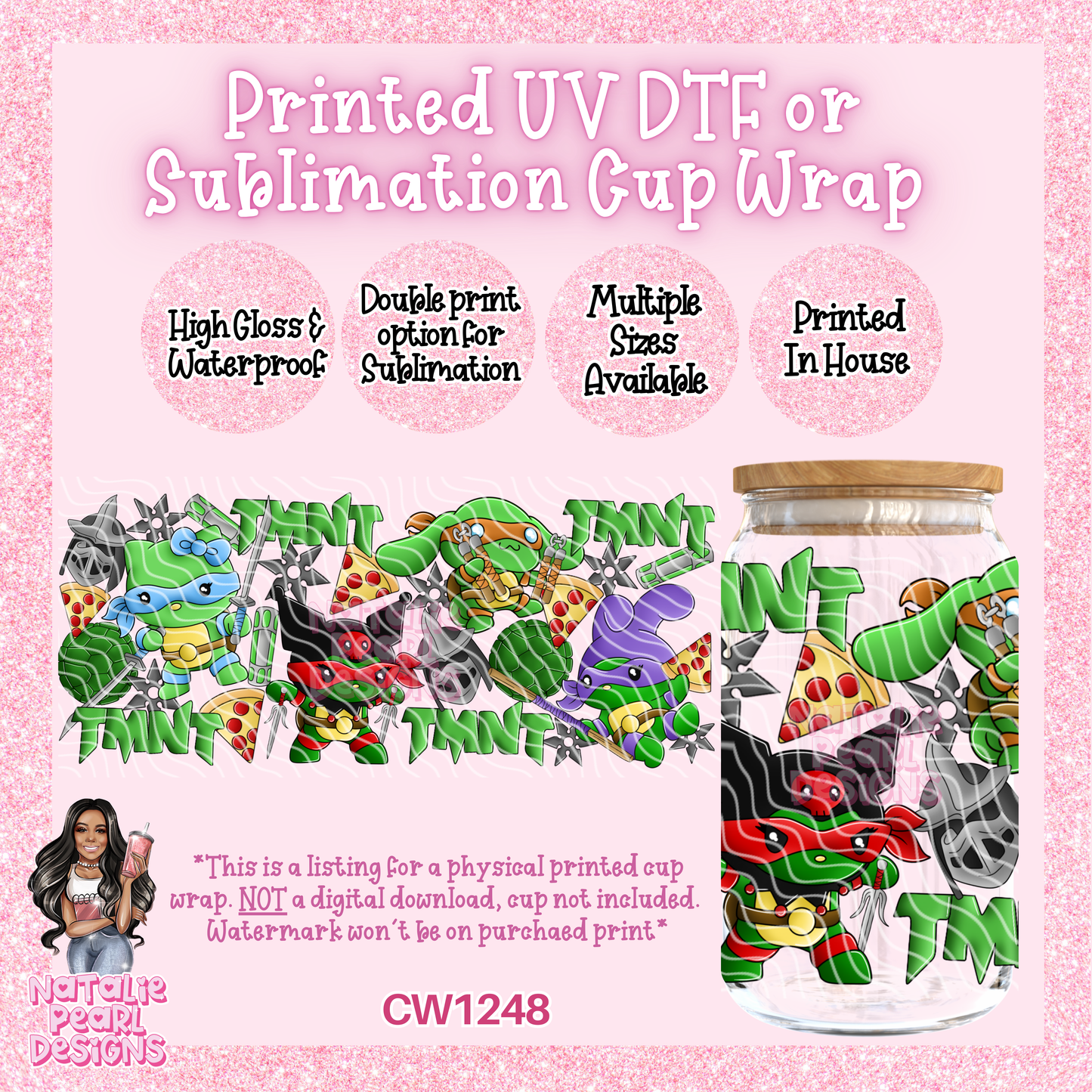 CW1248 UV DTF/SUB Cup Wrap