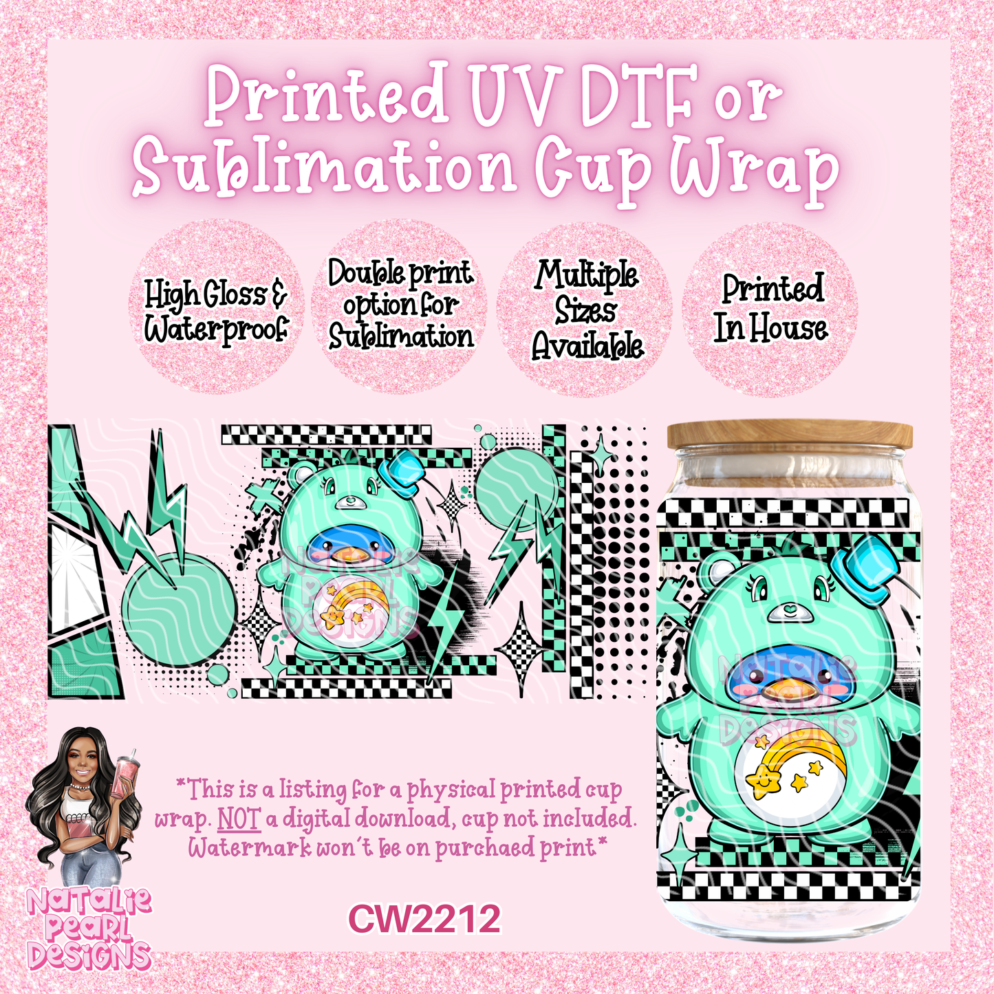 CW2212 UV DTF/SUB Cup Wraps