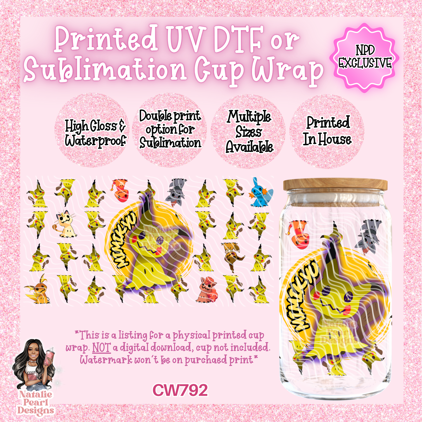 CW792 UV DTF/SUB Cup Wrap