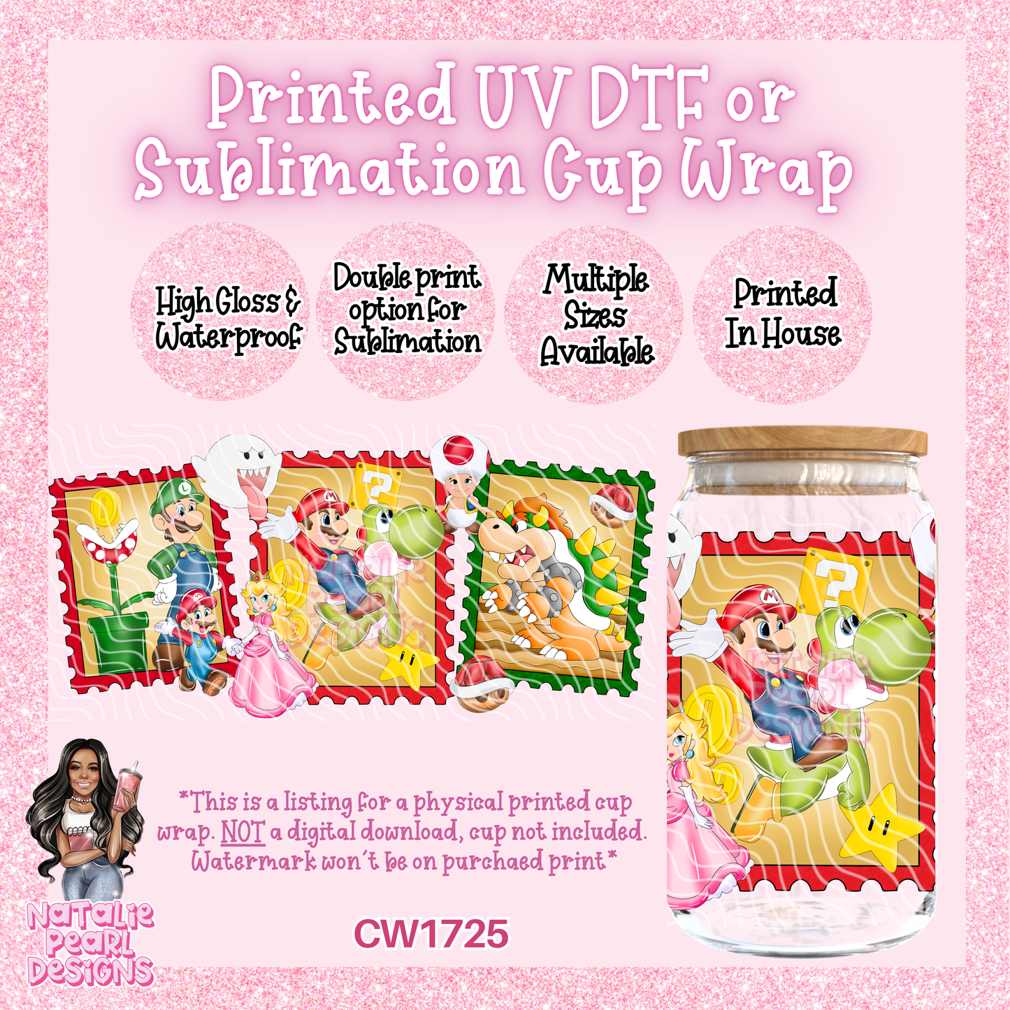 CW1725 UV DTF/SUB Cup Wraps