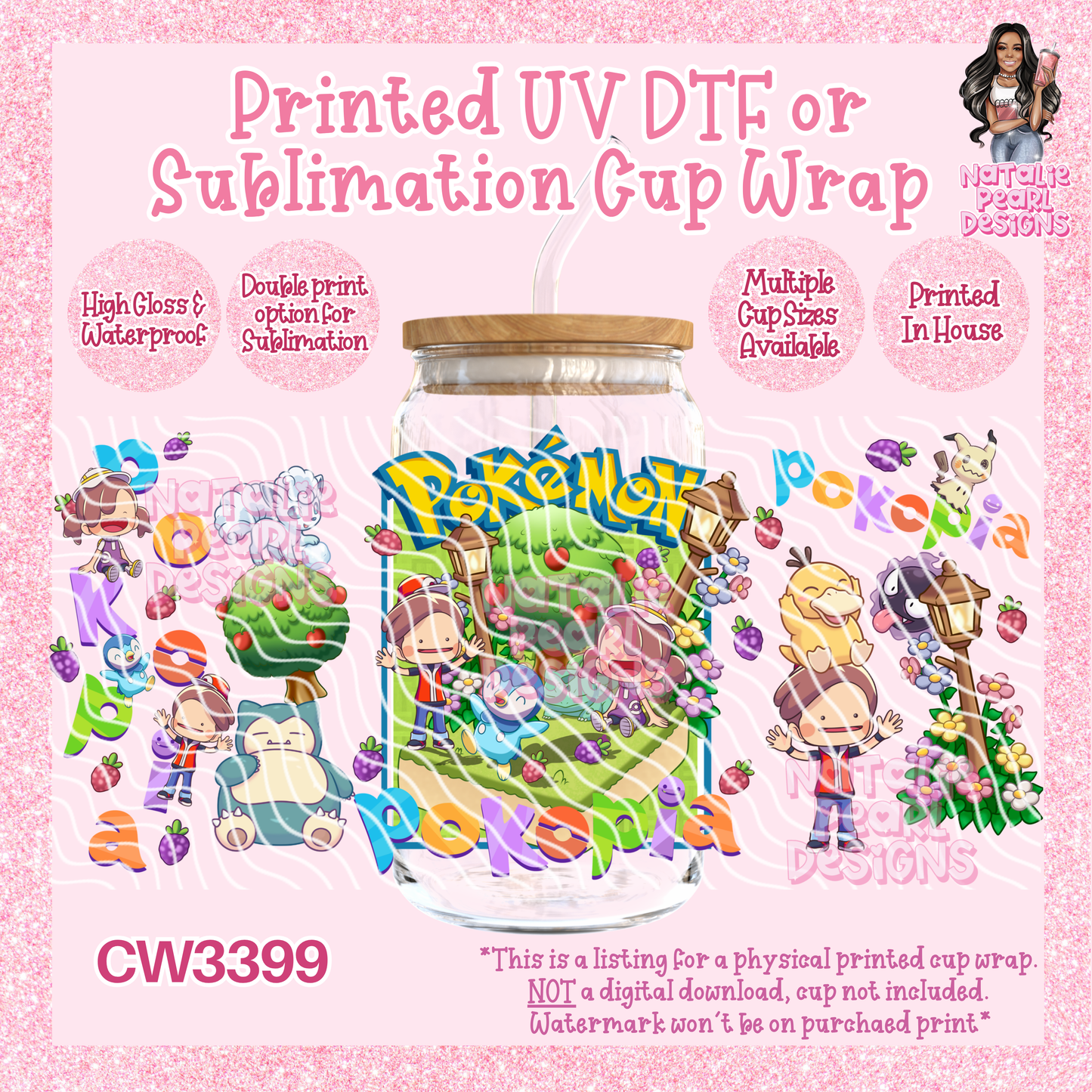 CW3399 UV DTF/SUB Cup Wraps