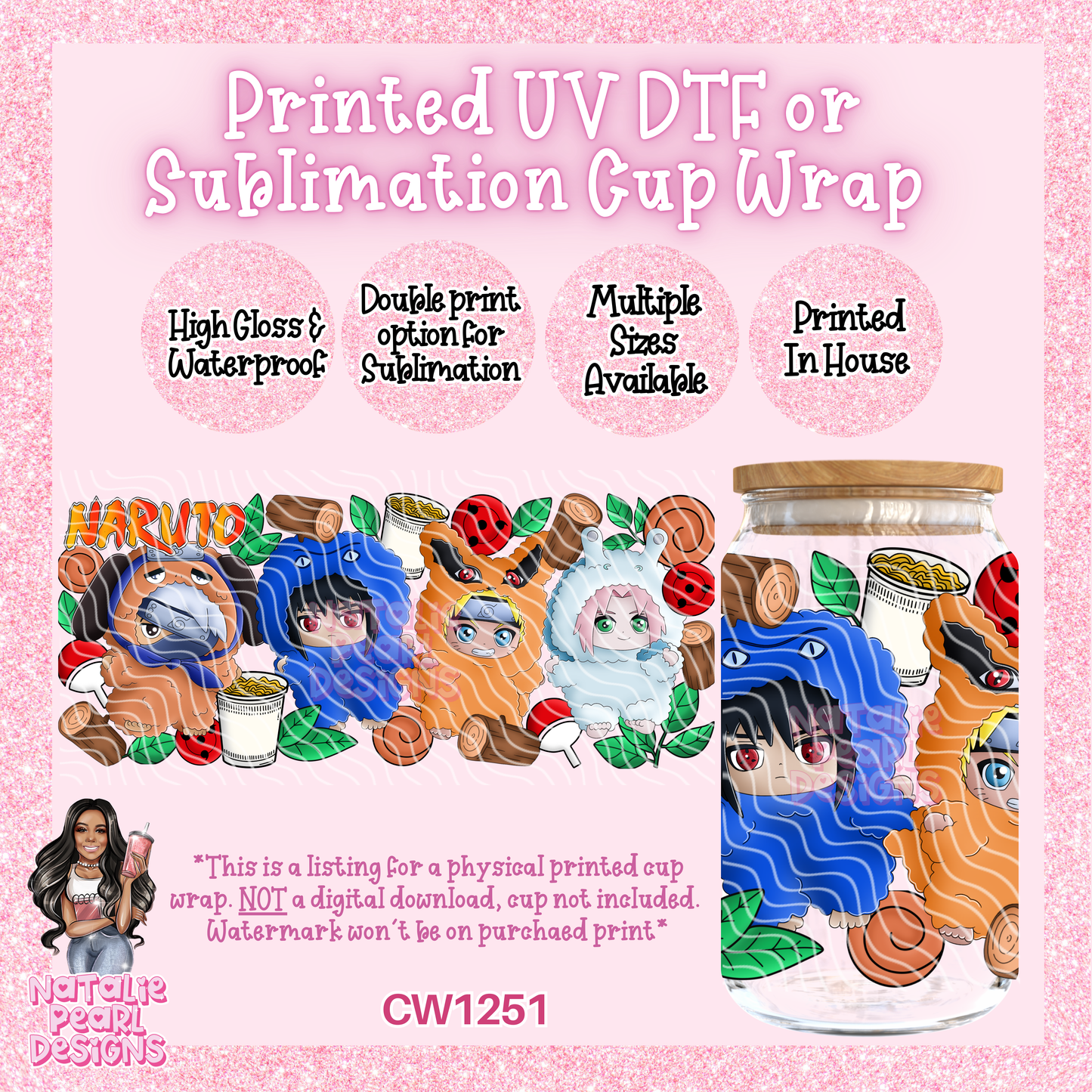 CW1251 UV DTF/SUB Cup Wrap