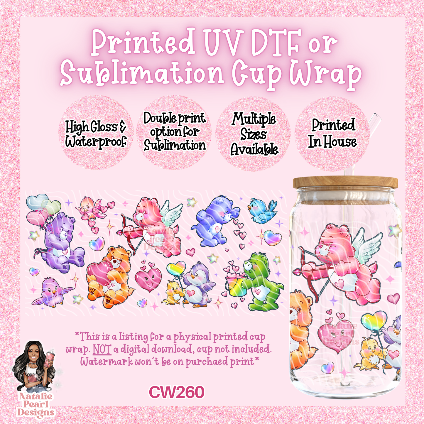 CW260 UV DTF/SUB Cup Wrap