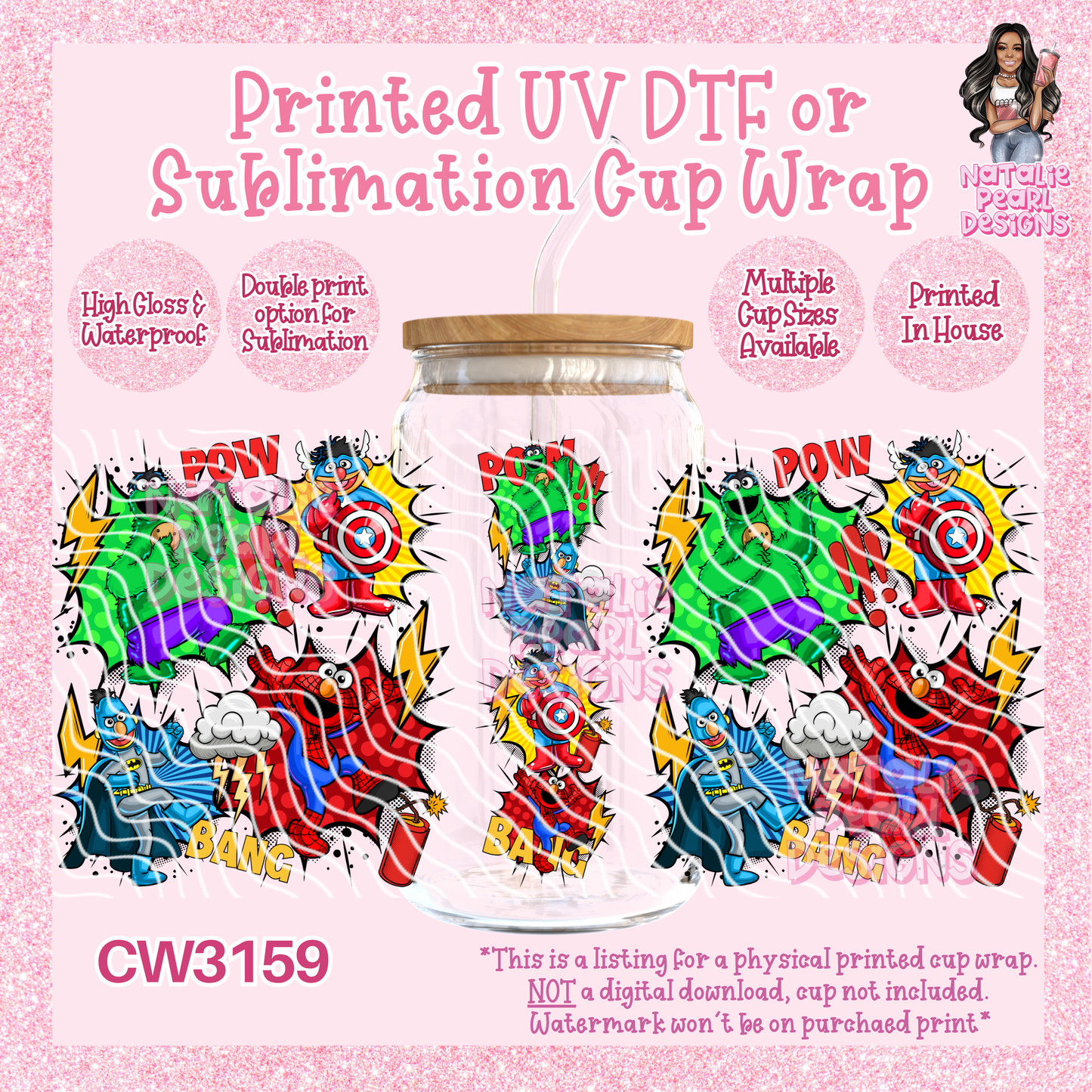CW3159 UV DTF/SUB Cup Wraps