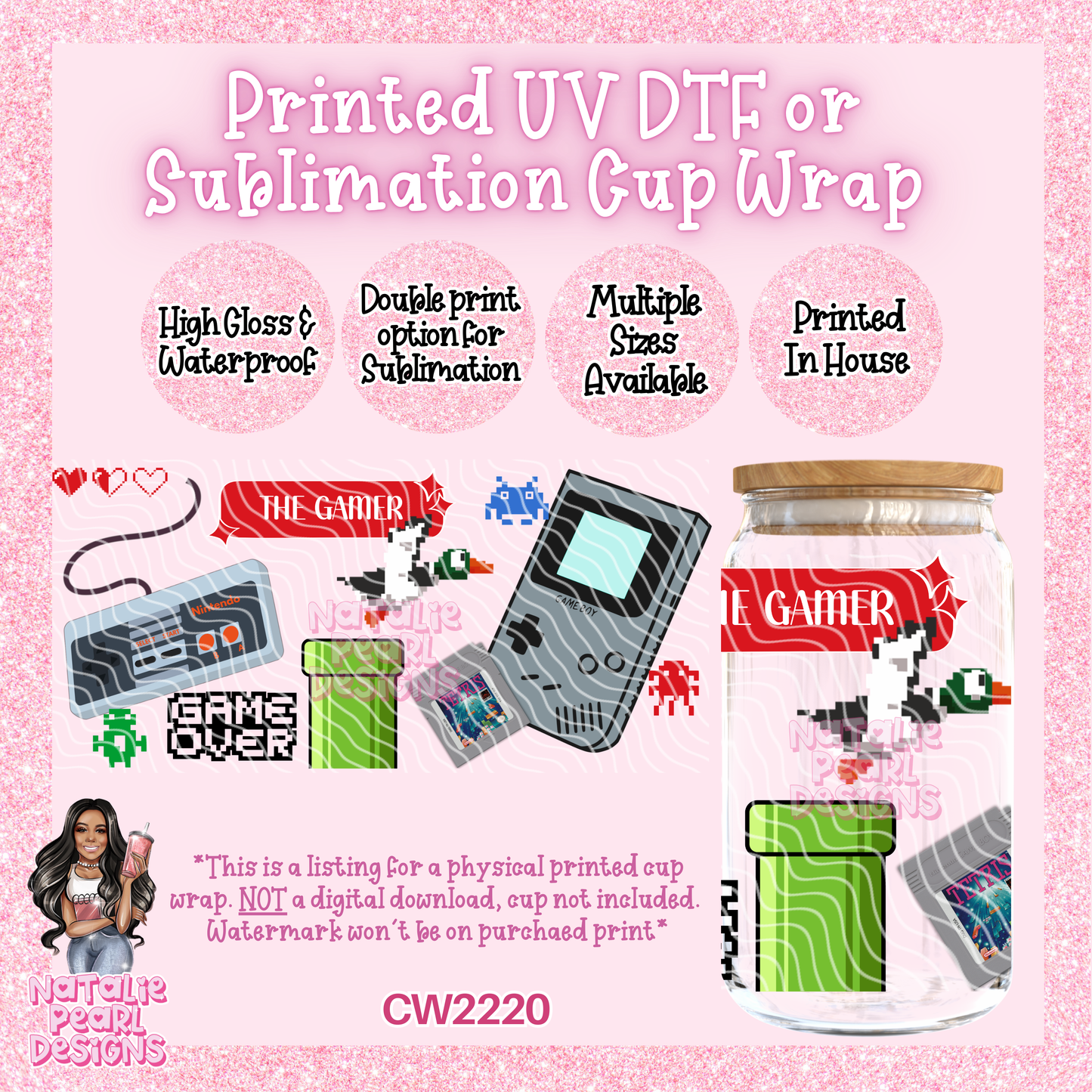 CW2220 UV DTF/SUB Cup Wraps