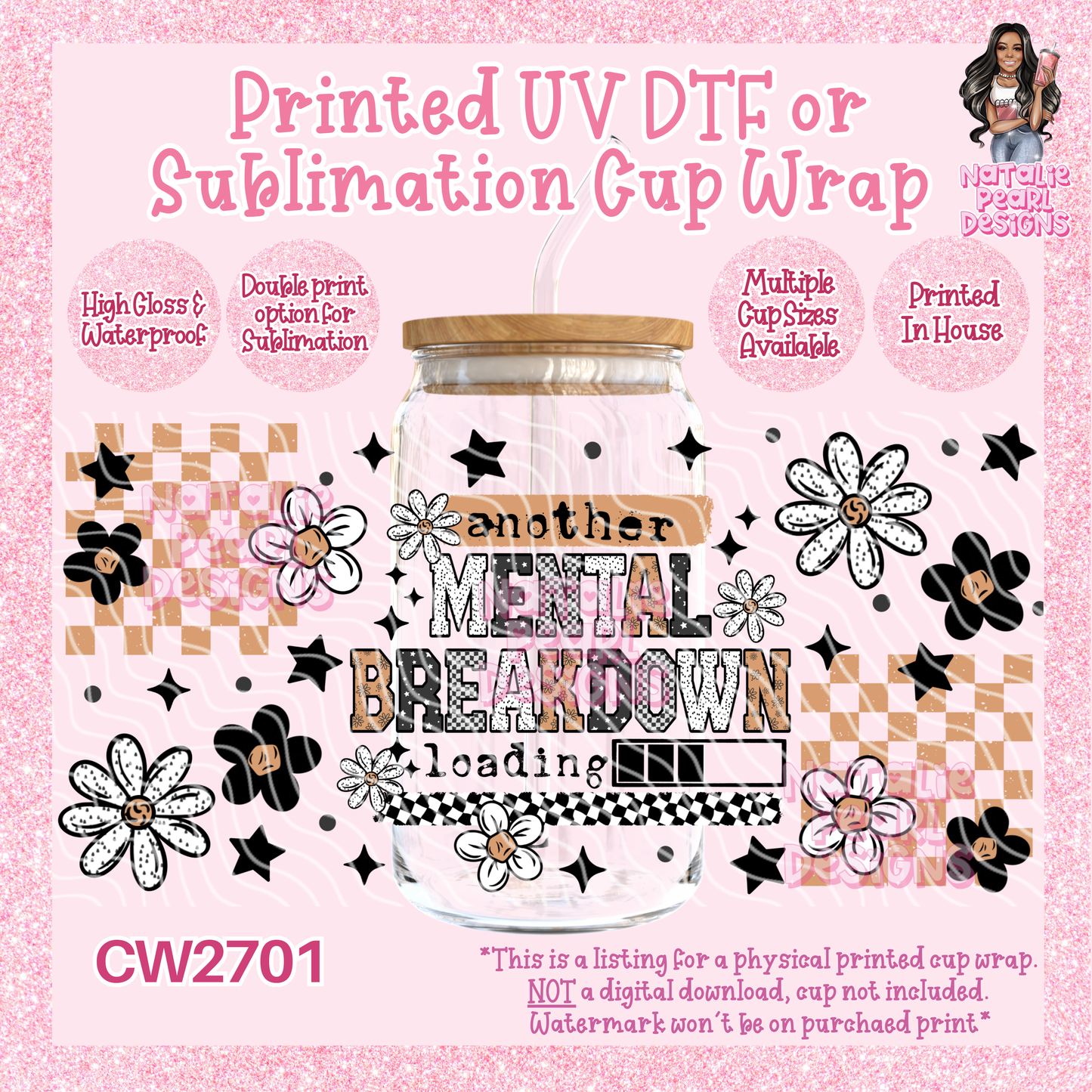 CW2701 UV DTF/SUB Cup Wraps
