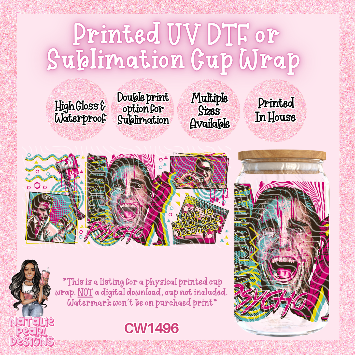 CW1496 UV DTF/SUB Cup Wrap