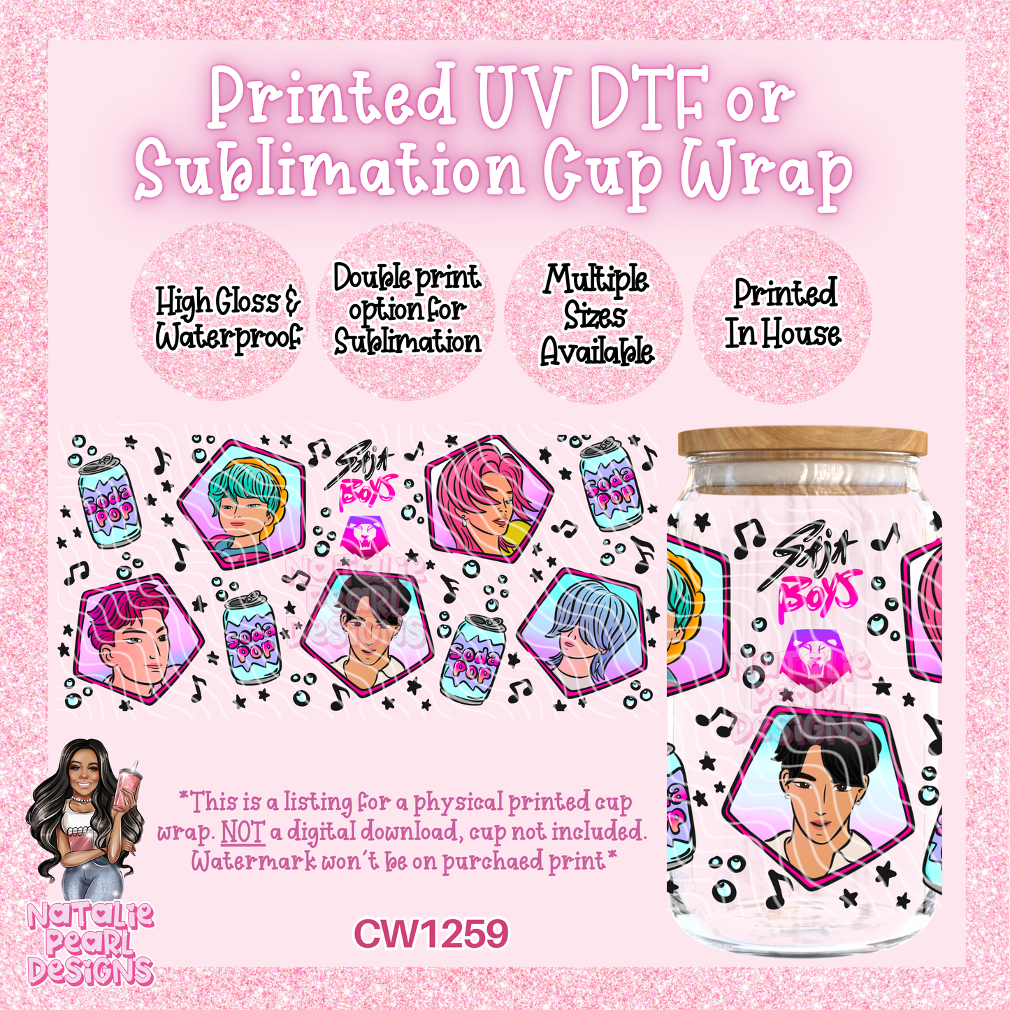 CW1259 UV DTF/SUB Cup Wrap