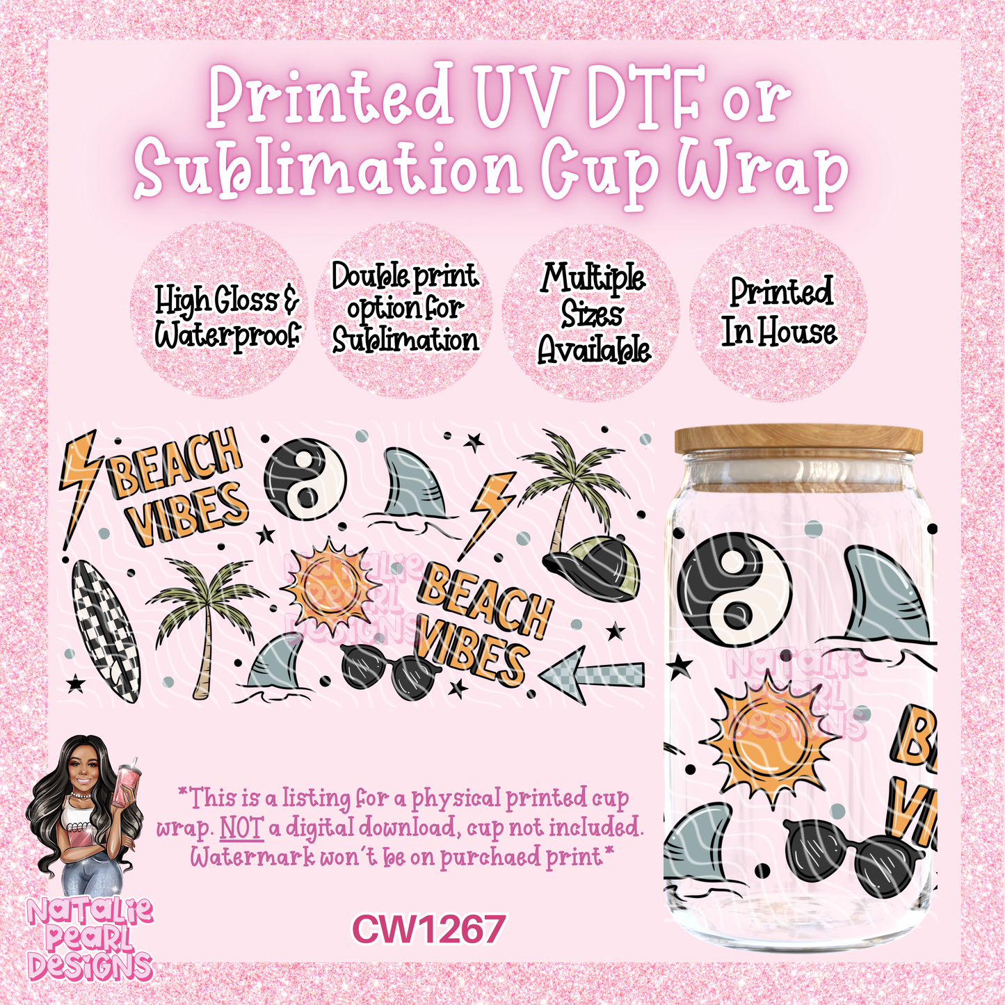 CW1267 UV DTF/SUB Cup Wrap