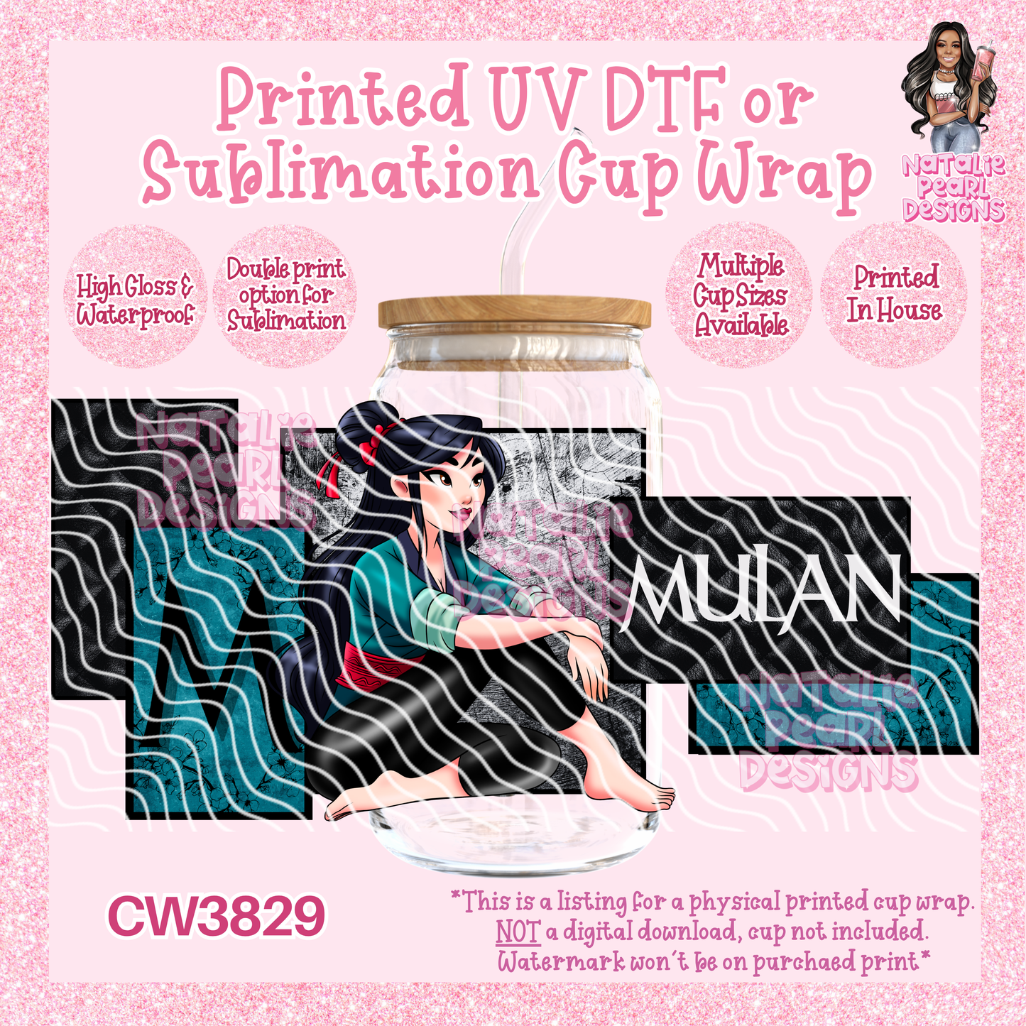 CW3829 UV DTF/SUB Cup Wraps