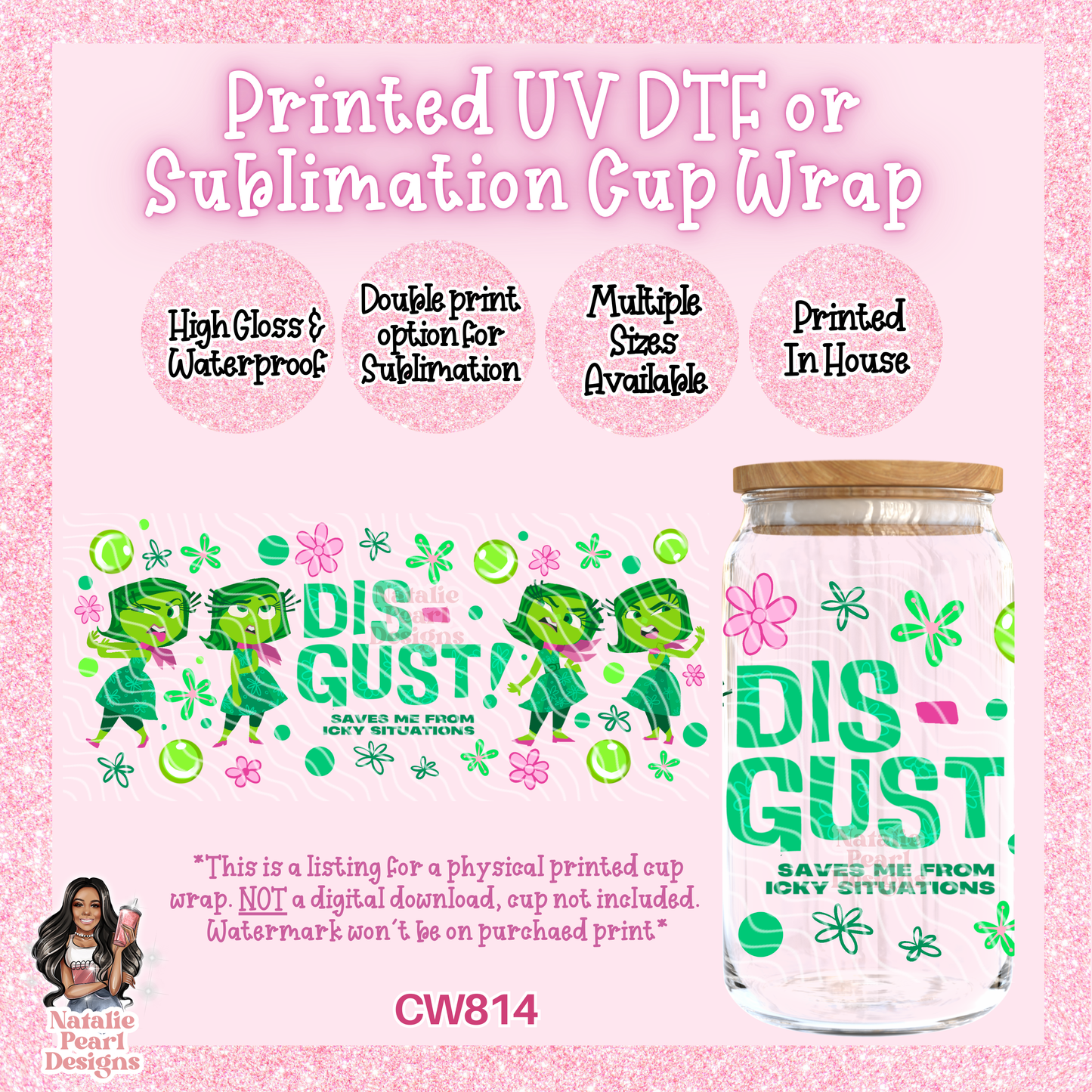 CW814 UV DTF/SUB Cup Wrap