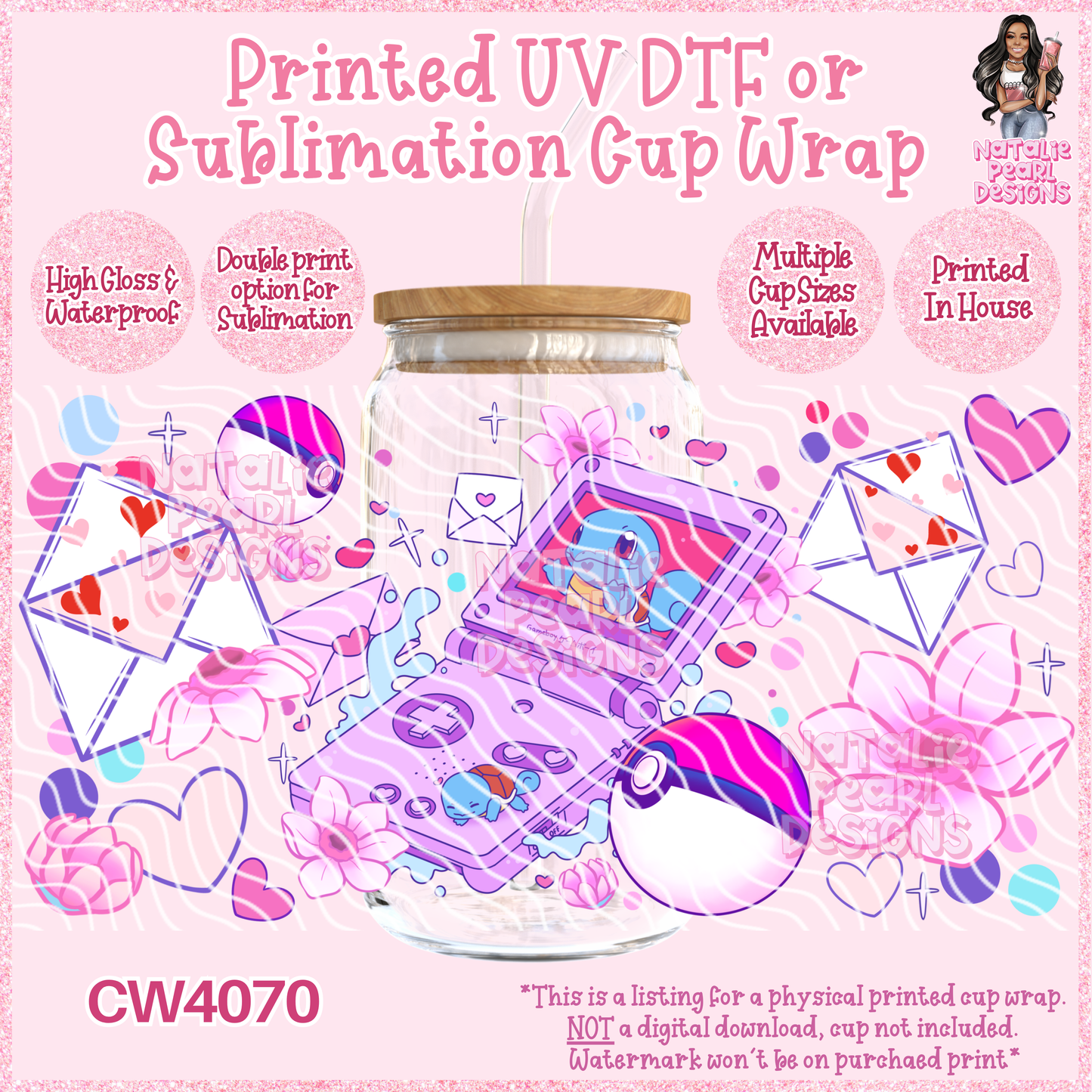 CW4070 UV DTF/SUB Cup Wraps