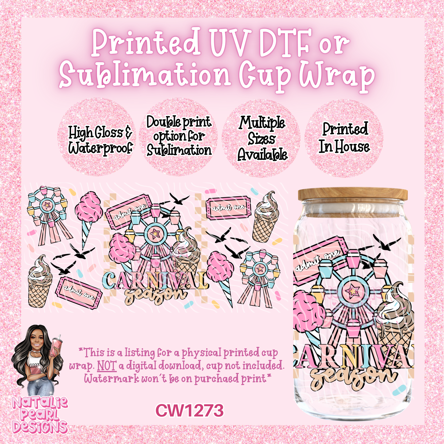 CW1273 UV DTF/SUB Cup Wrap