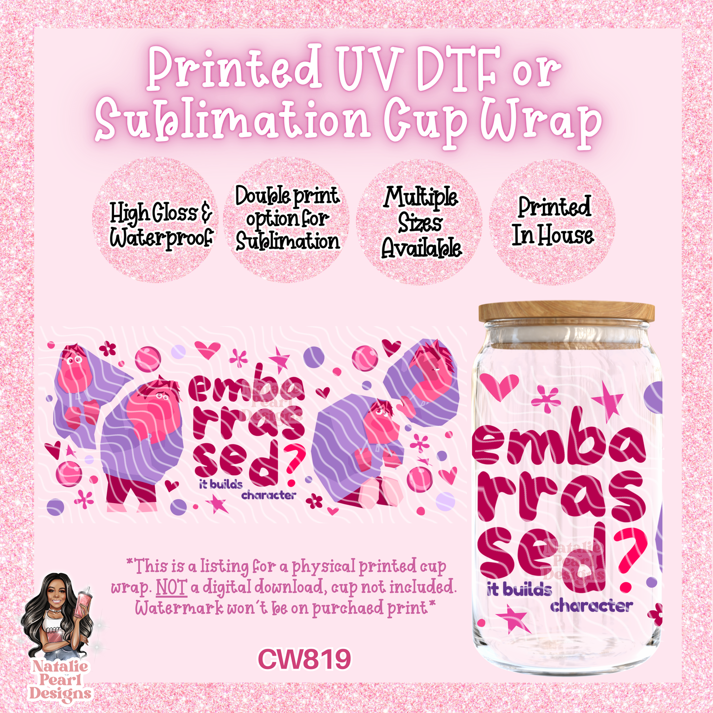 CW819 UV DTF/SUB Cup Wrap