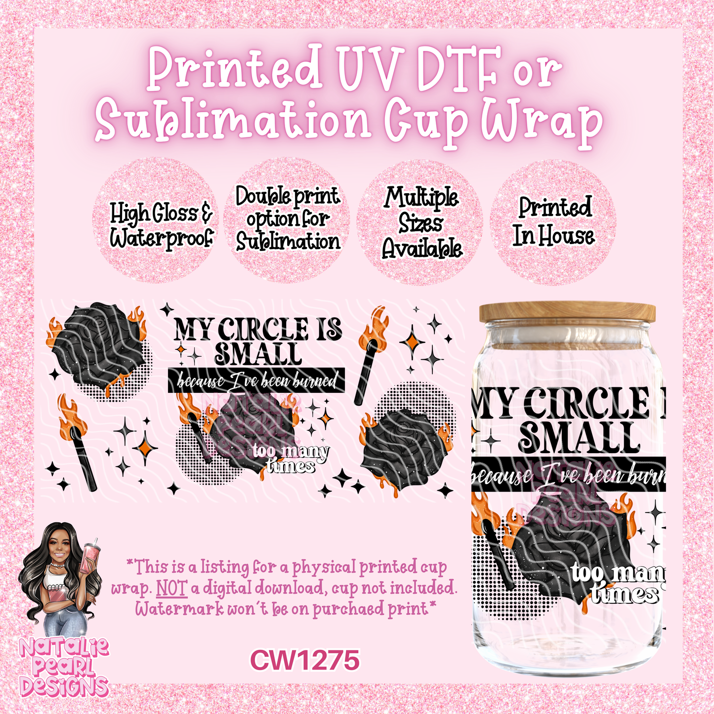 CW1275 UV DTF/SUB Cup Wrap