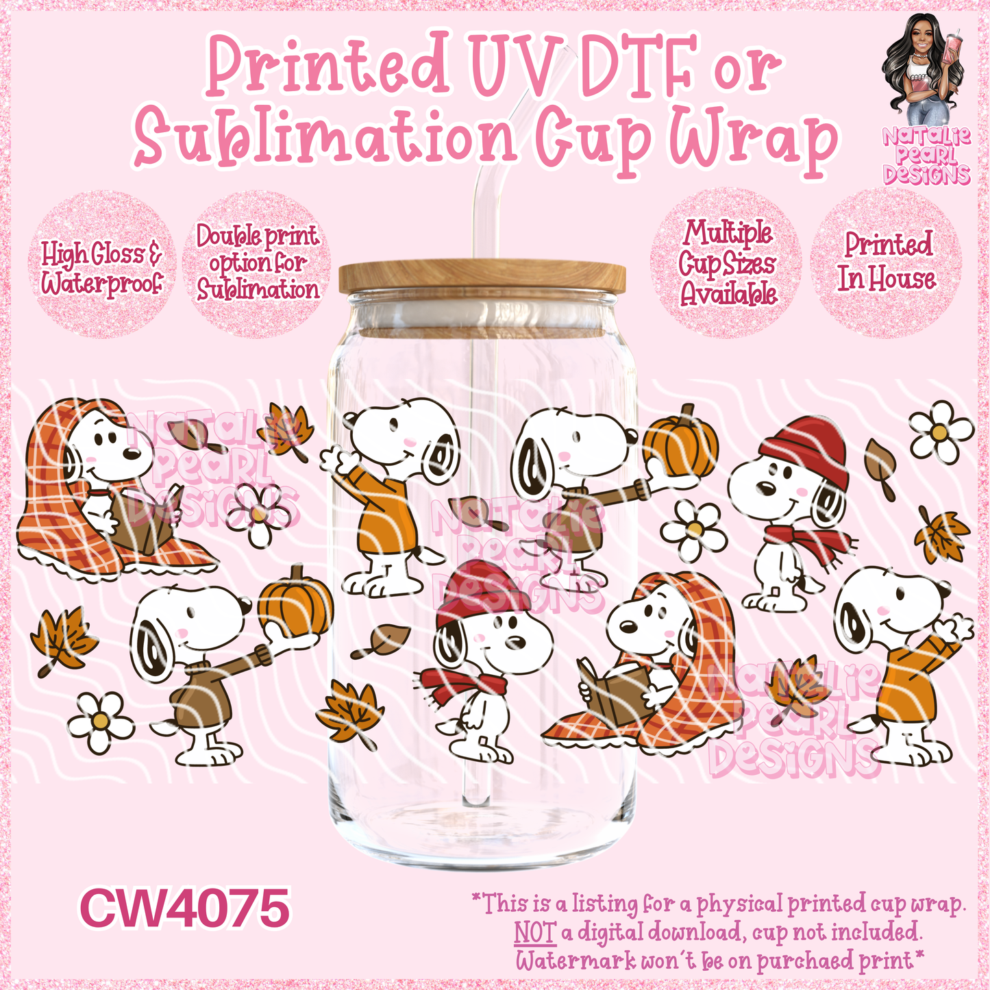 CW4075 UV DTF/SUB Cup Wraps
