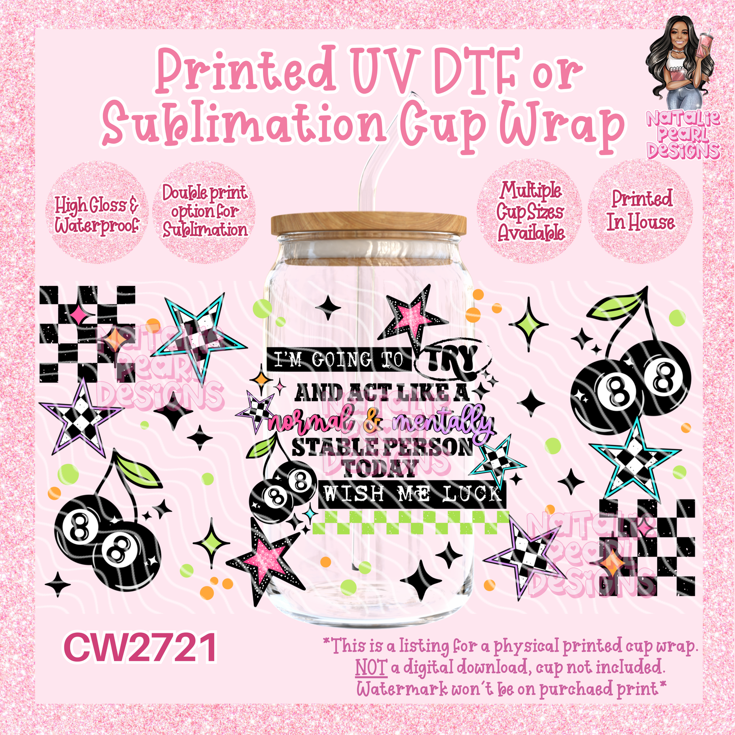 CW2721 UV DTF/SUB Cup Wraps
