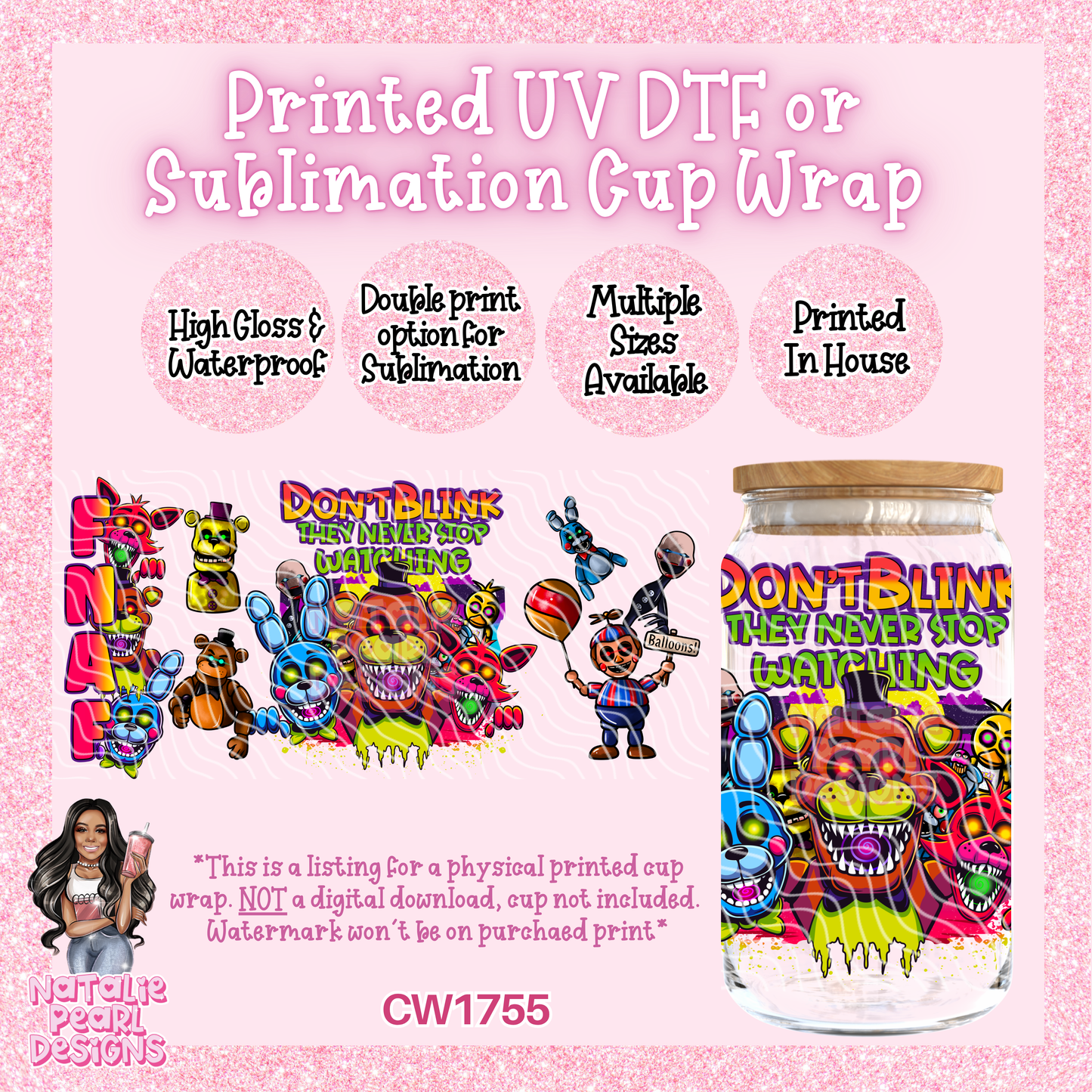 CW1755 UV DTF/SUB Cup Wraps