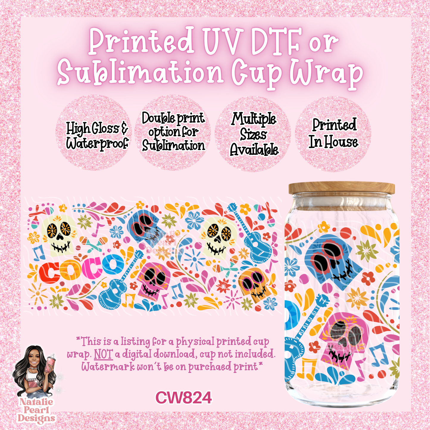 CW824 UV DTF/SUB Cup Wrap
