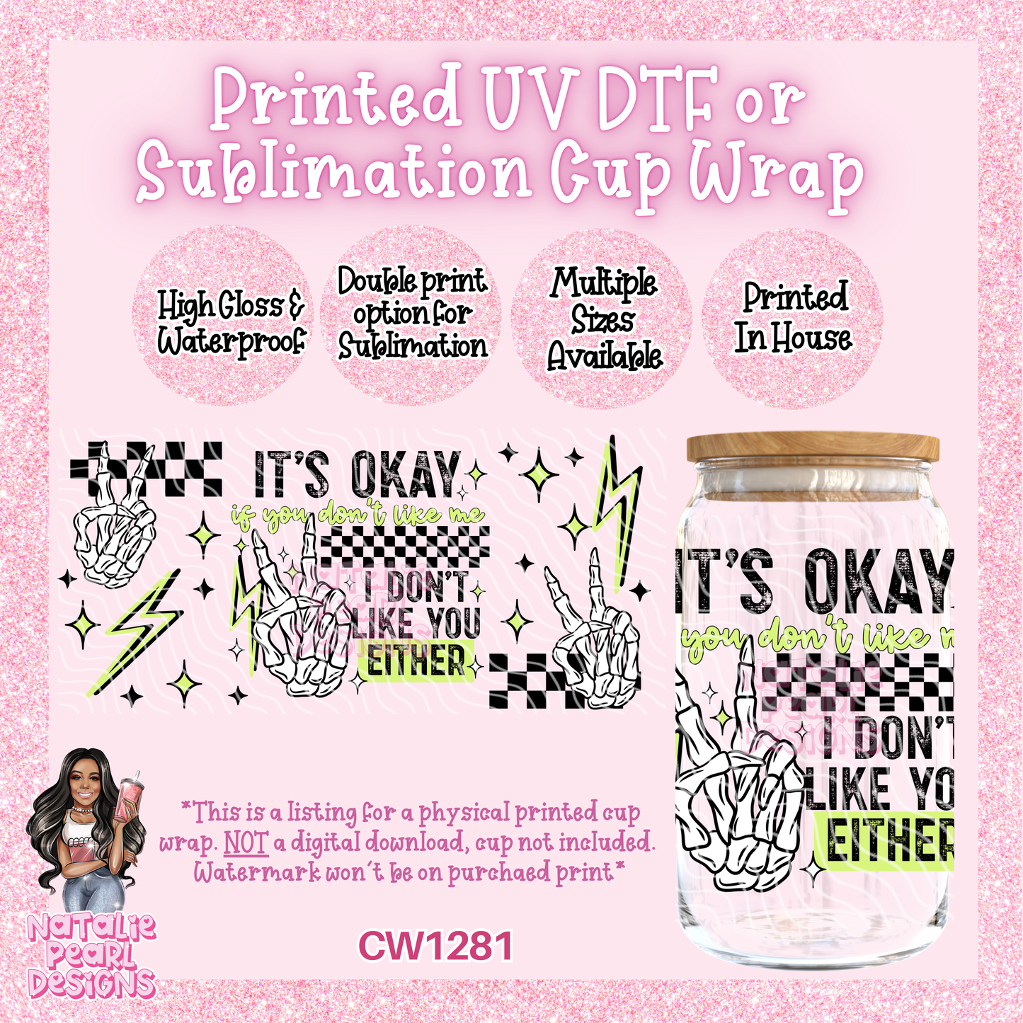 CW1281 UV DTF/SUB Cup Wrap