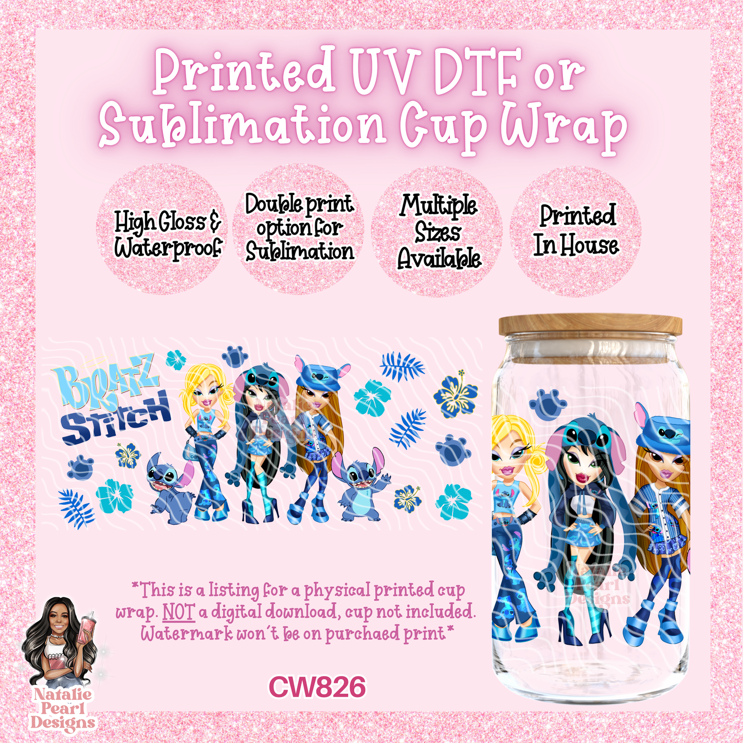 CW826 UV DTF/SUB Cup Wrap