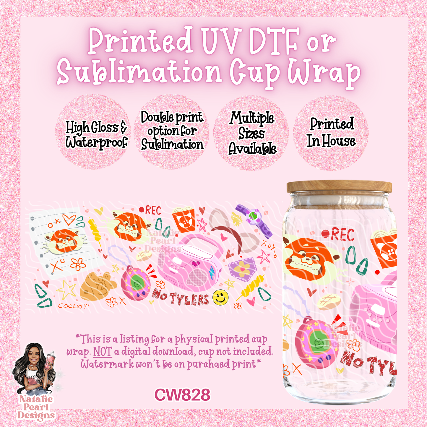 CW828 UV DTF/SUB Cup Wrap