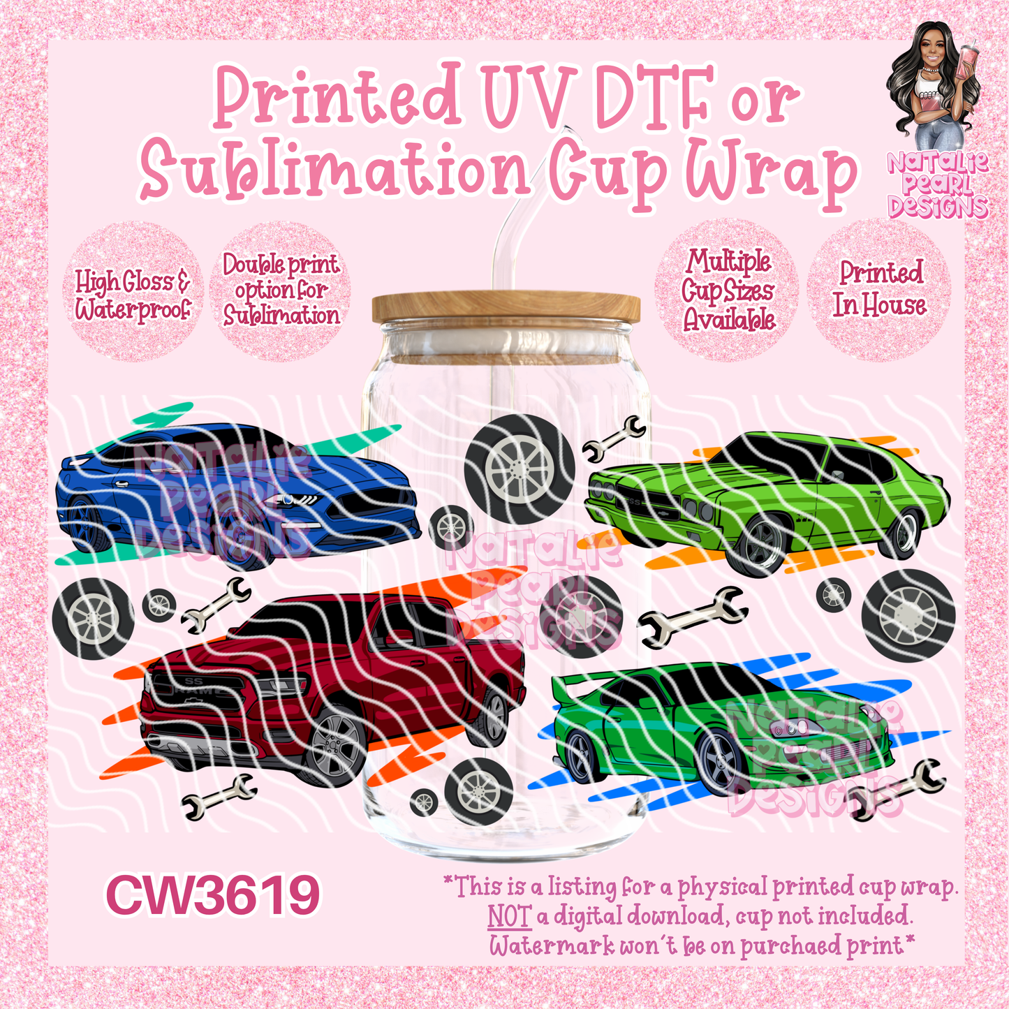 CW3619 UV DTF/SUB Cup Wraps