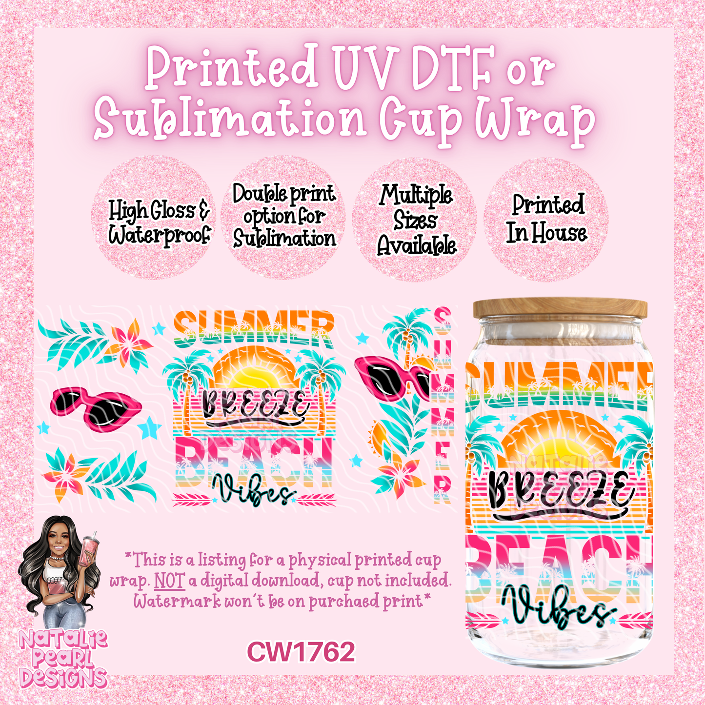 CW1762 UV DTF/SUB Cup Wraps