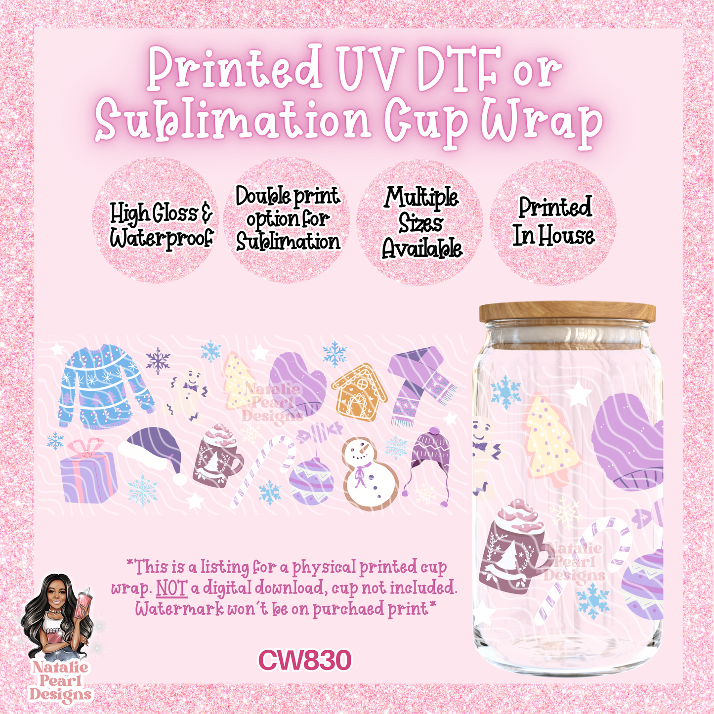 CW830 UV DTF/SUB Cup Wrap