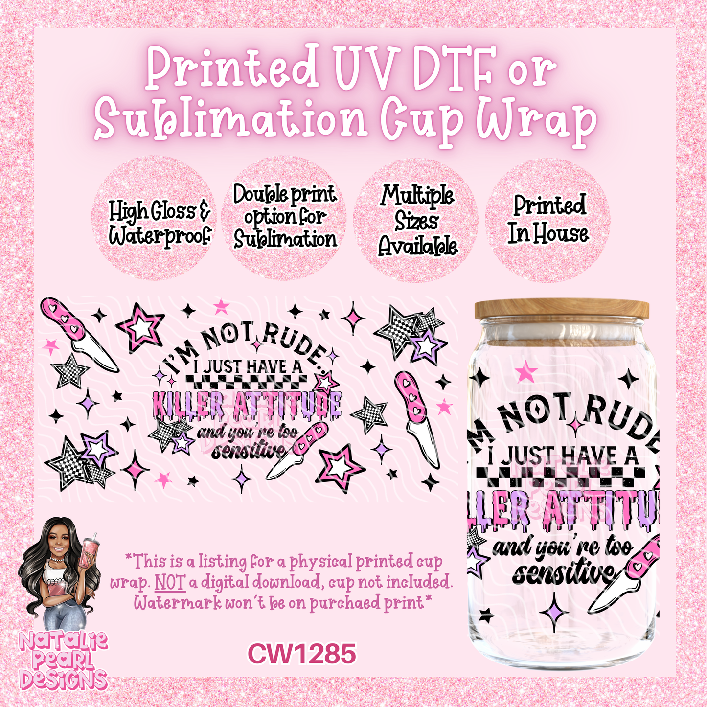 CW1285 UV DTF/SUB Cup Wrap