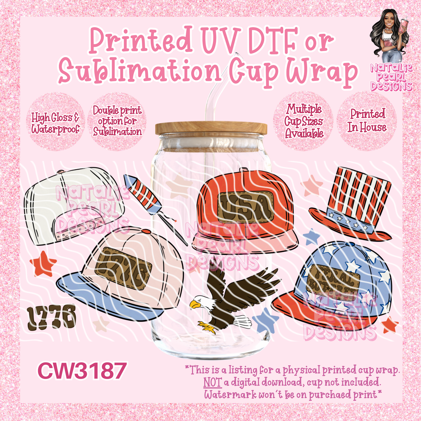 CW3187 UV DTF/SUB Cup Wraps