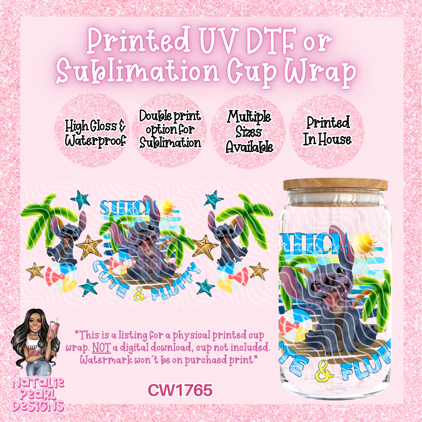 CW1765 UV DTF/SUB Cup Wraps