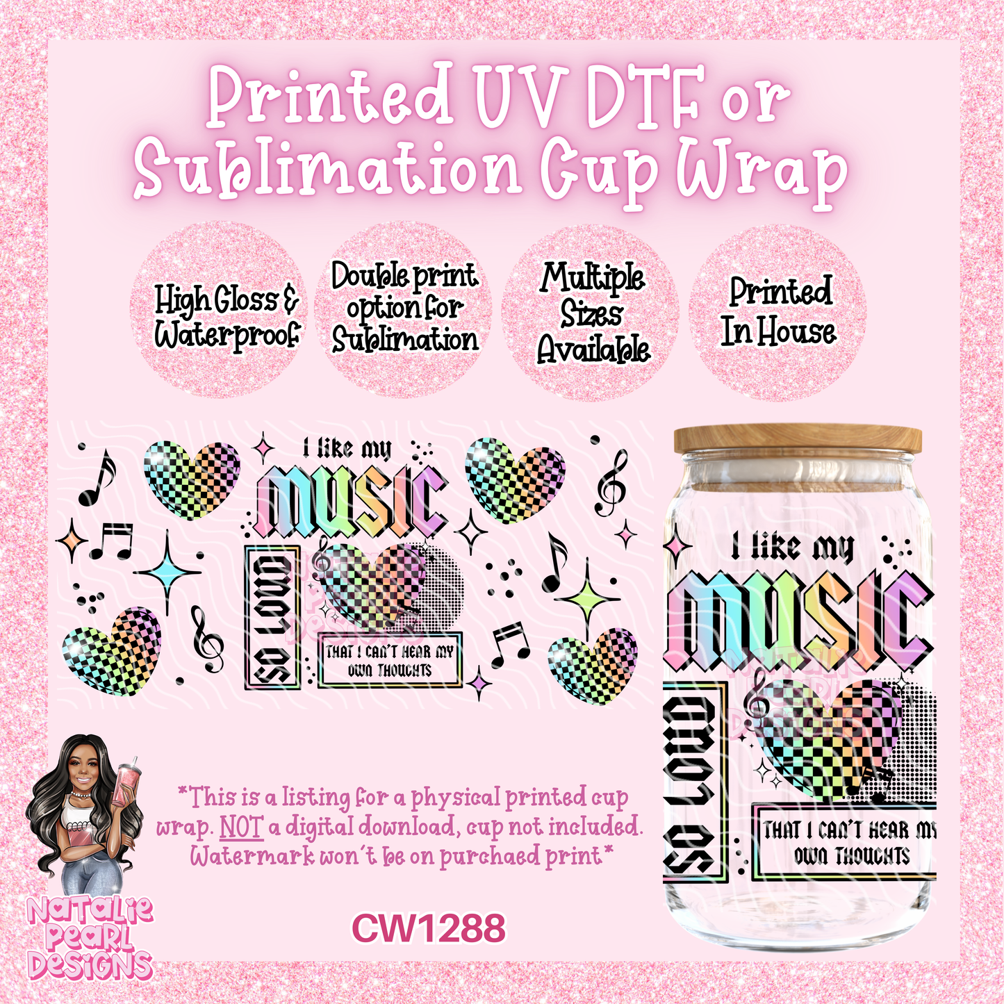CW1288 UV DTF/SUB Cup Wrap