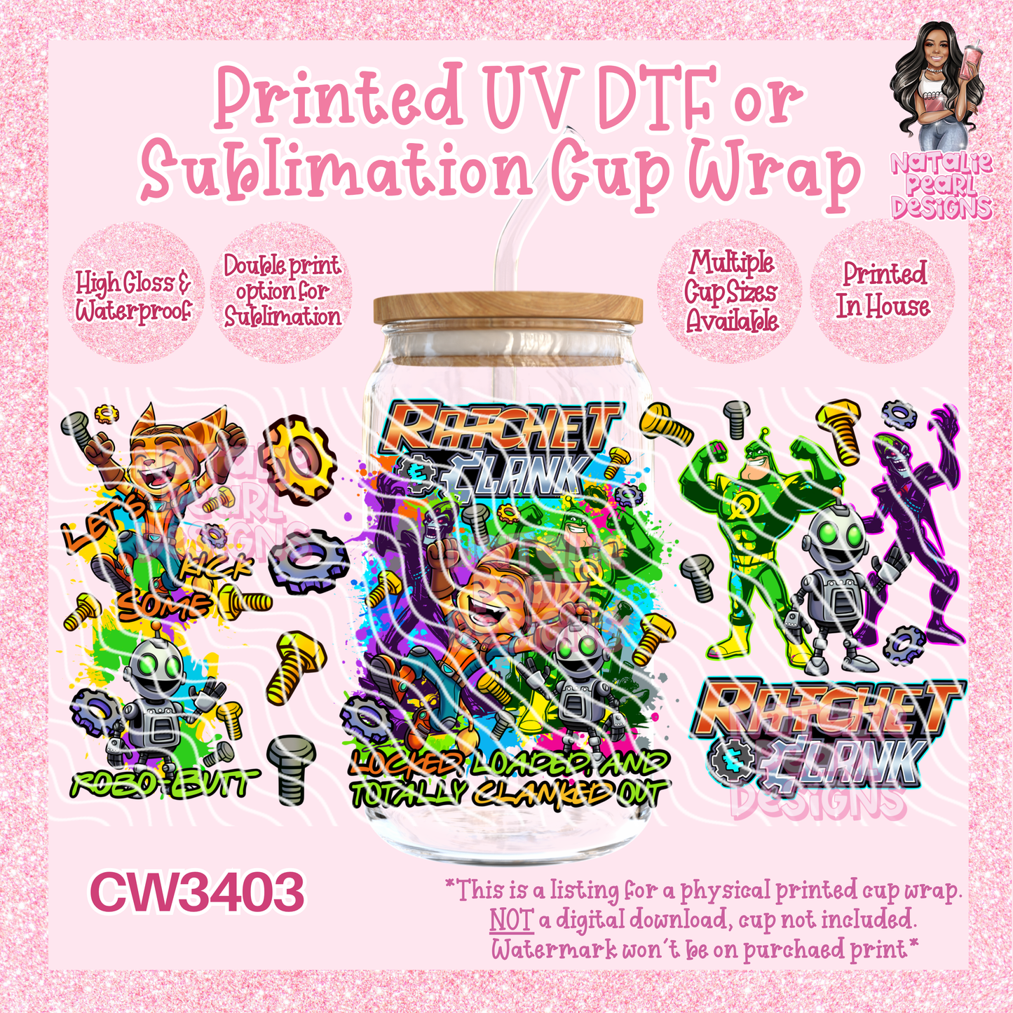 CW3403 UV DTF/SUB Cup Wraps