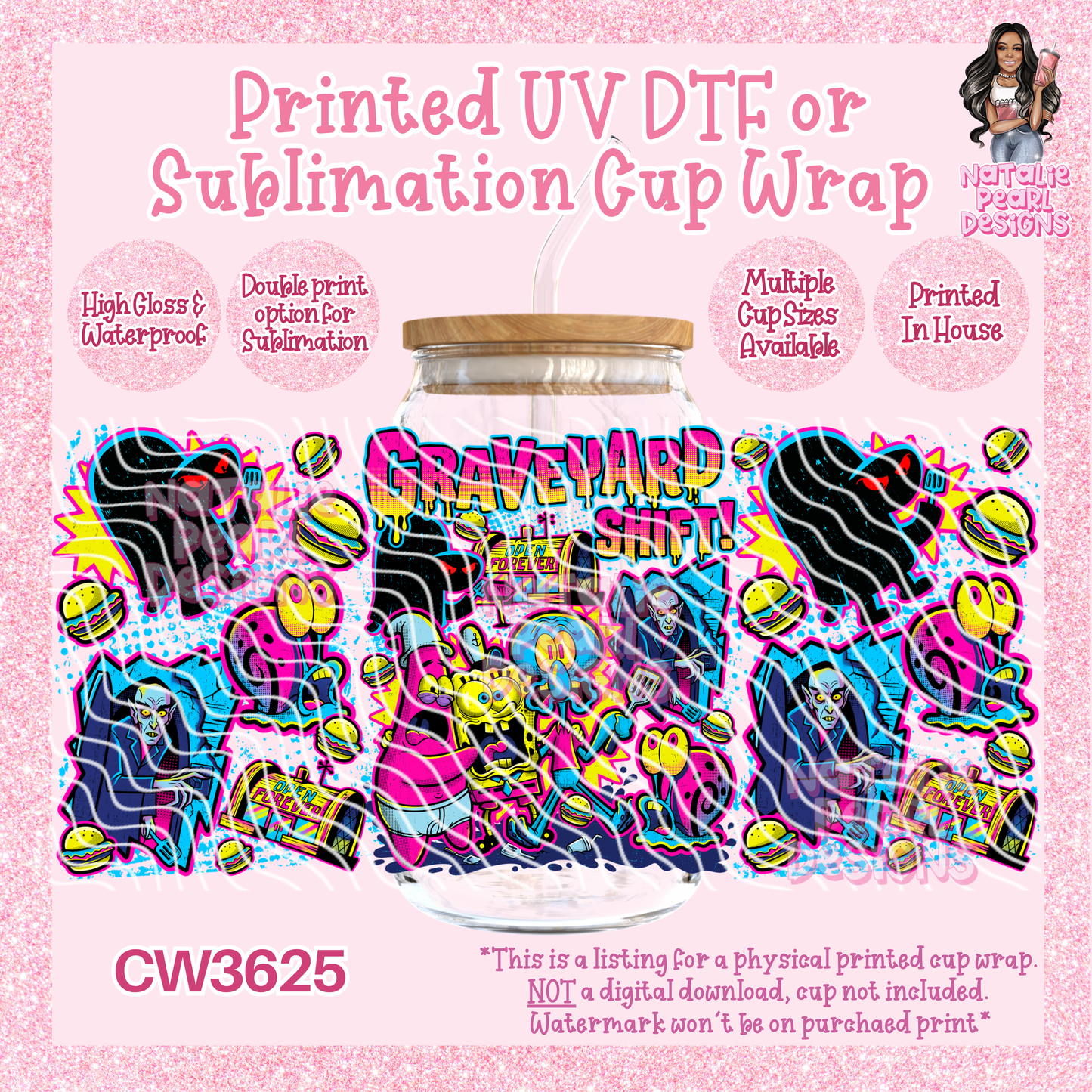 CW3625 UV DTF/SUB Cup Wraps