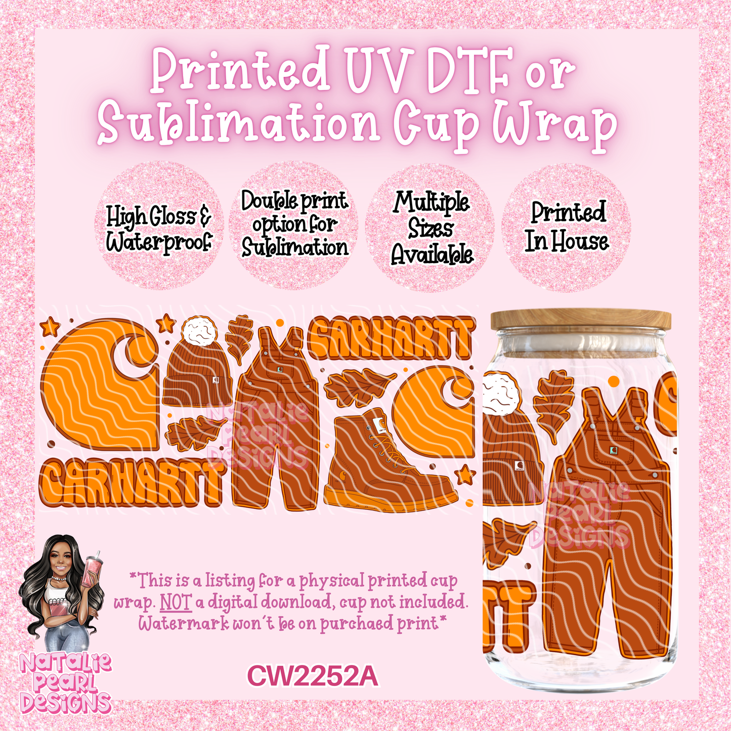 CW2252A UV DTF/SUB Cup Wraps